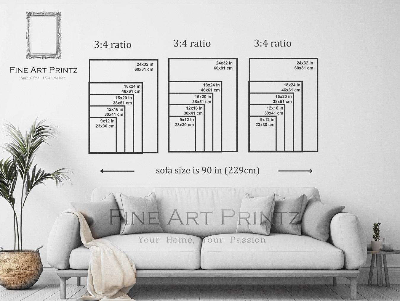 Botanical wall art - framed and unframed canvas options