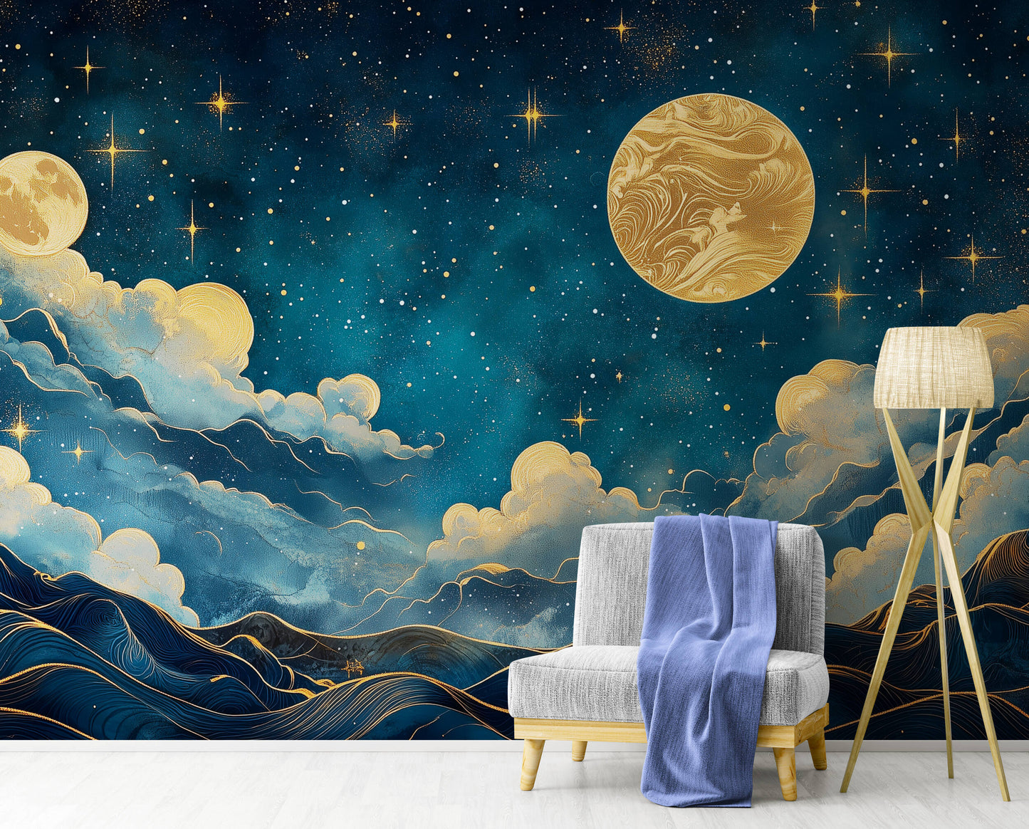 Art Nouveau Wallpaper - Peel and Stick Polyester