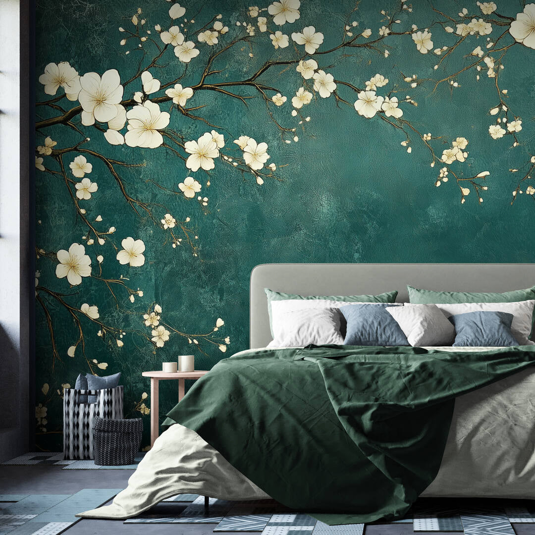 Floral Wall Mural - Chinoiserie-2