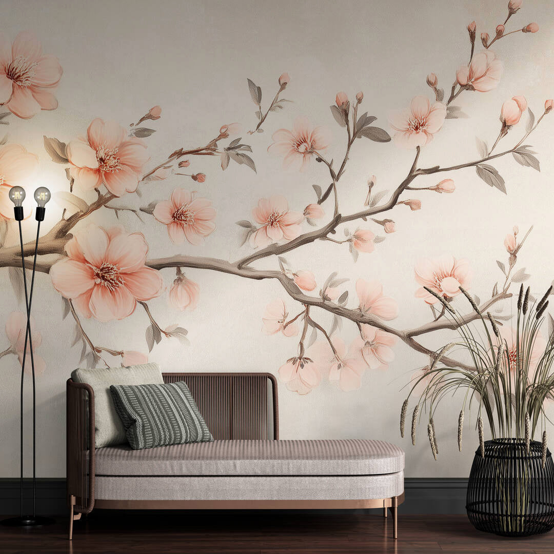 Floral Wall Mural - Chinoiserie-5