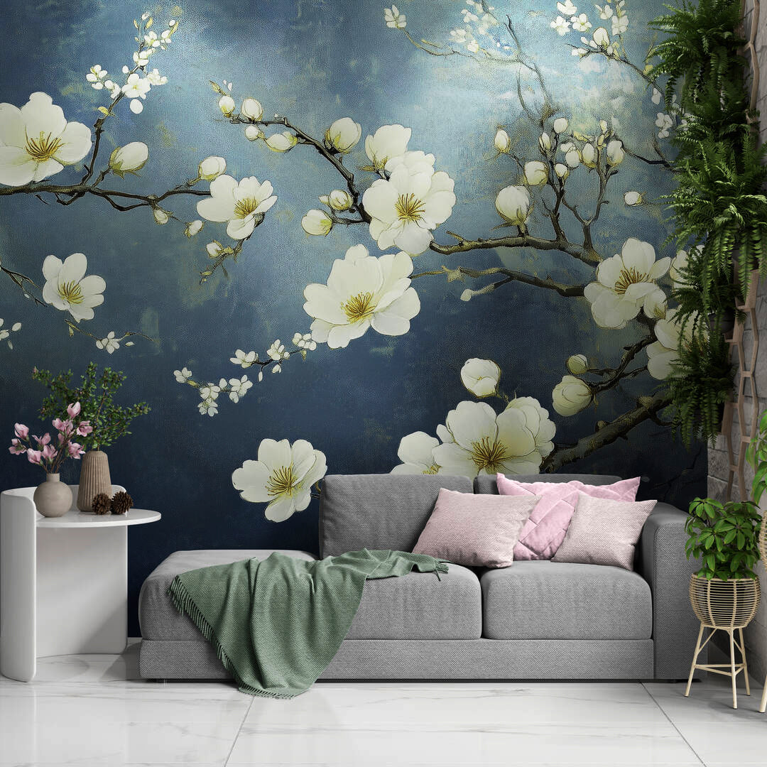 Floral Wall Mural - Chinoiserie-3