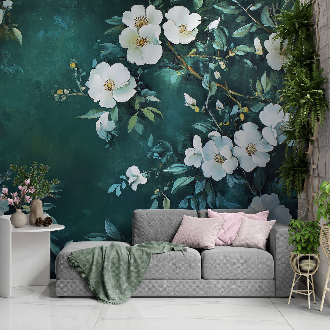 Floral Wall Mural - Chinoiserie-4