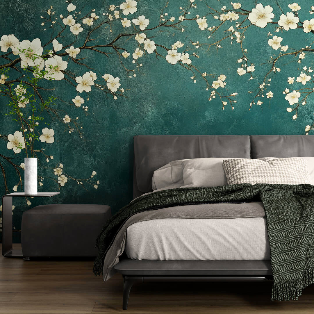 Floral Wall Mural - Chinoiserie-2