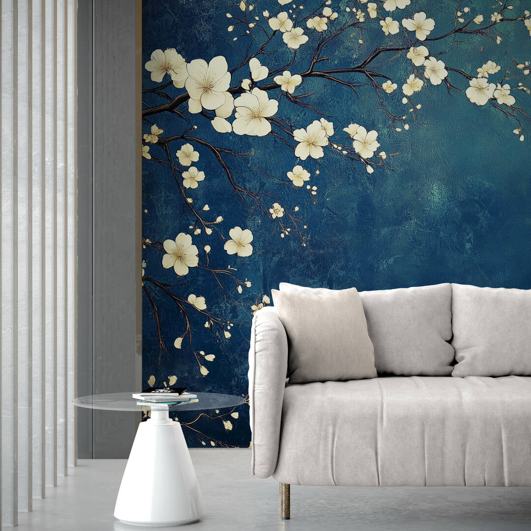 Floral Wall Mural - Chinoiserie-2