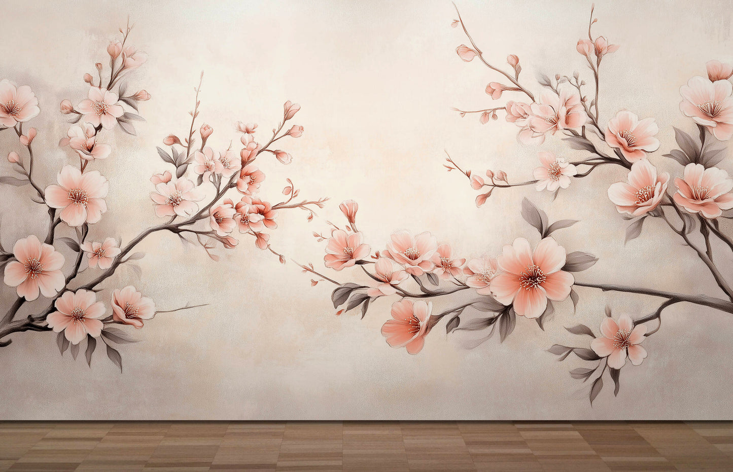 Floral Wall Mural - Chinoiserie-6