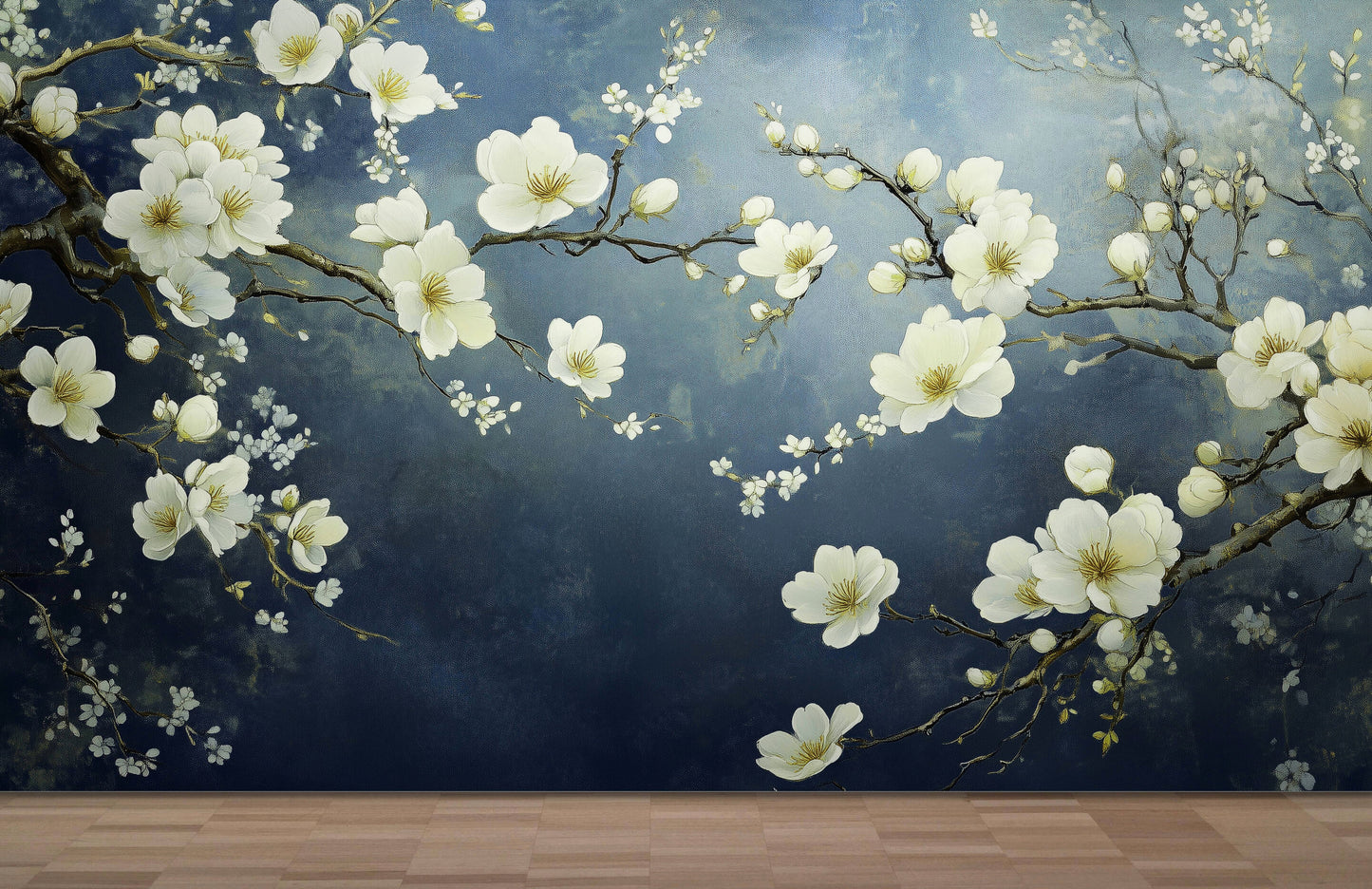 Floral Wall Mural - Chinoiserie-3