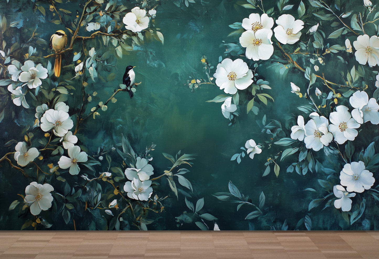 Floral Wall Mural - Chinoiserie-4