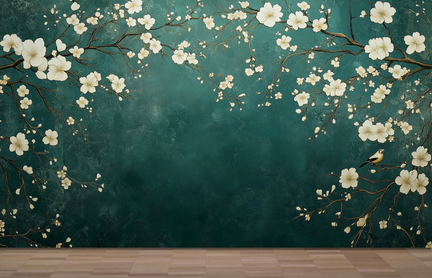 Floral Wall Mural - Chinoiserie-2
