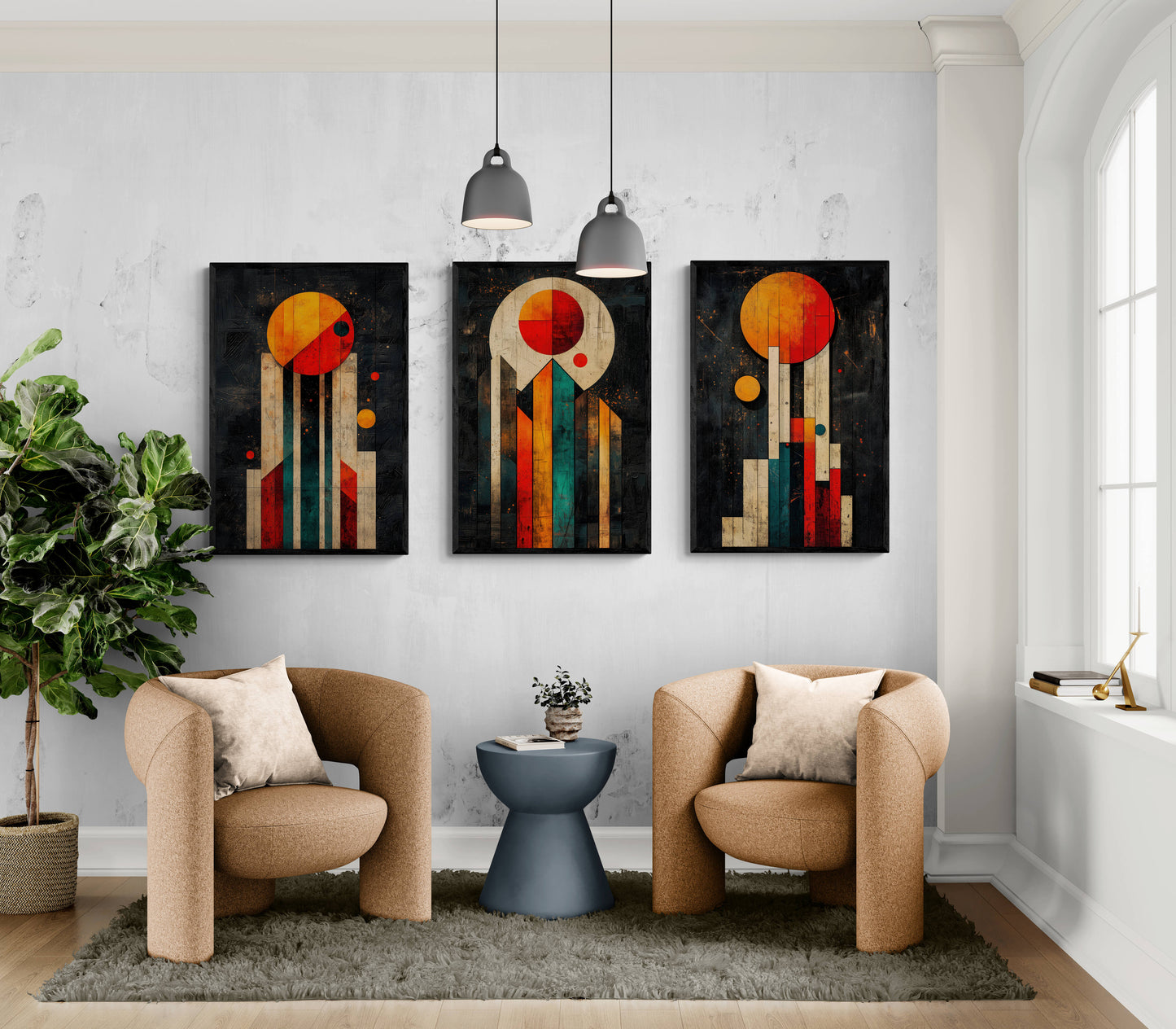 Abstract wall art - framed and unframed canvas