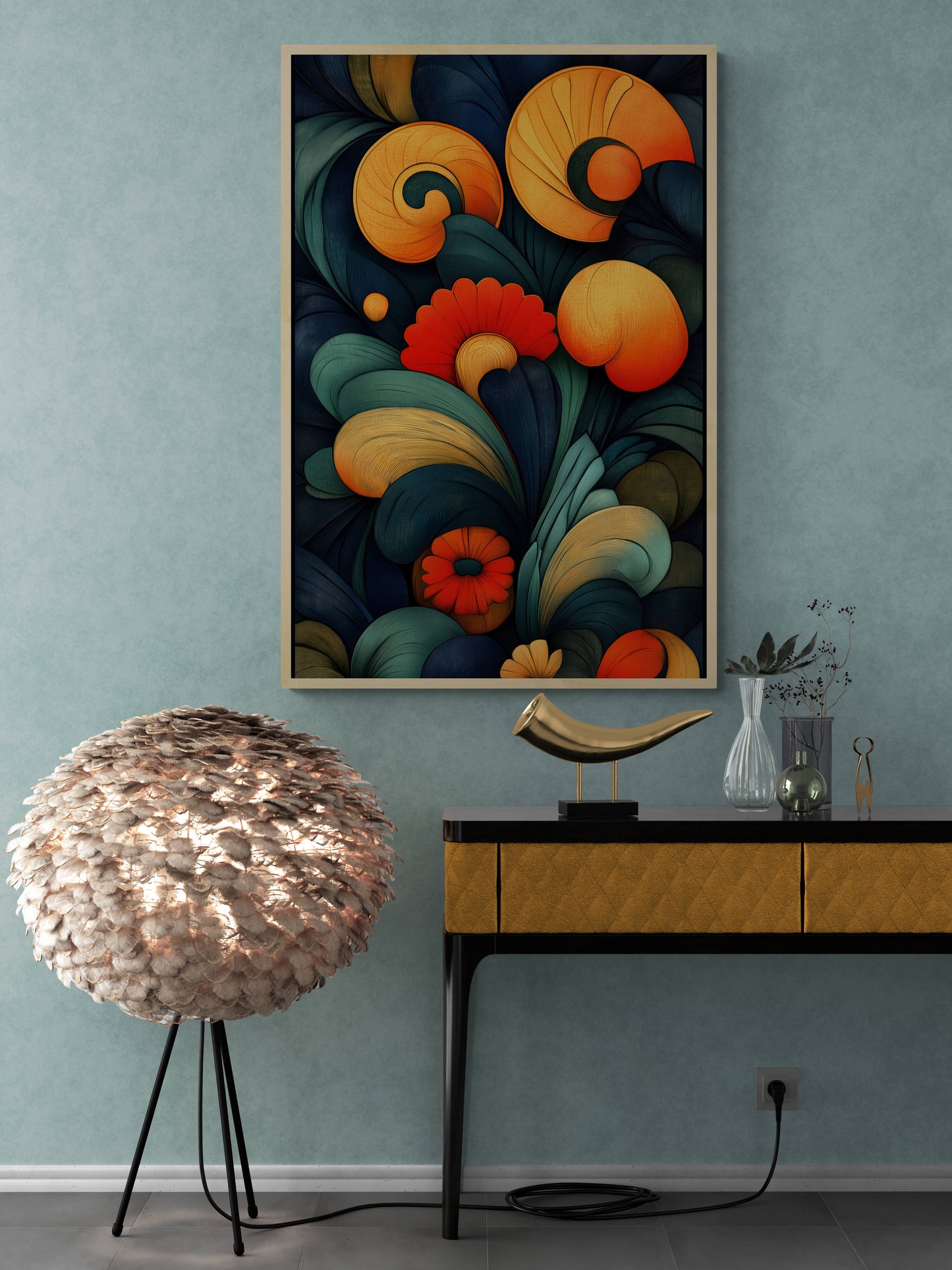 Abstract wall art - framed and unframed canvas