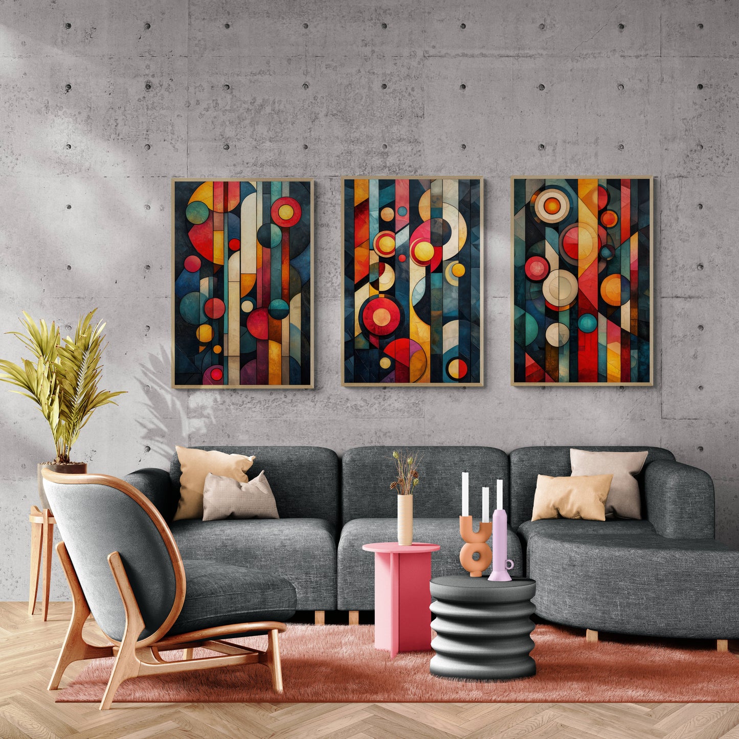 Abstract wall art - framed and unframed canvas