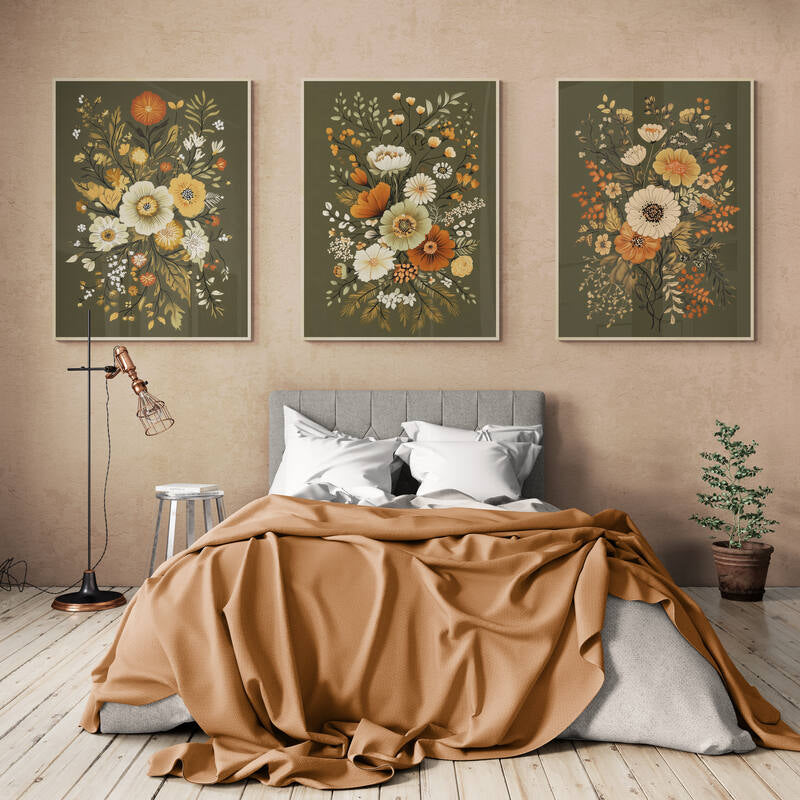 Boho wall art - framed and unframed canvas options