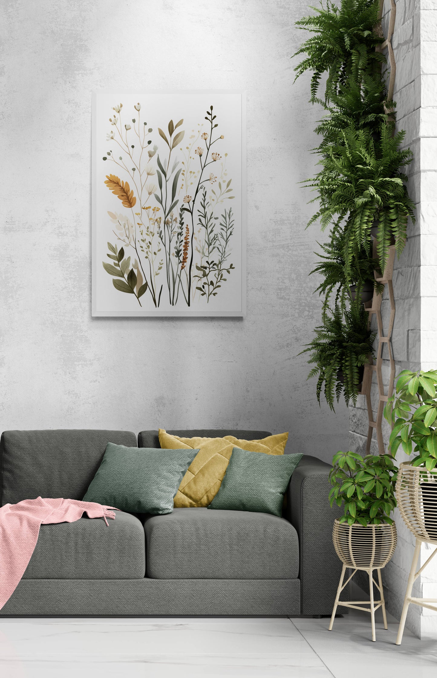 Botanical wall art - framed and unframed canvas options