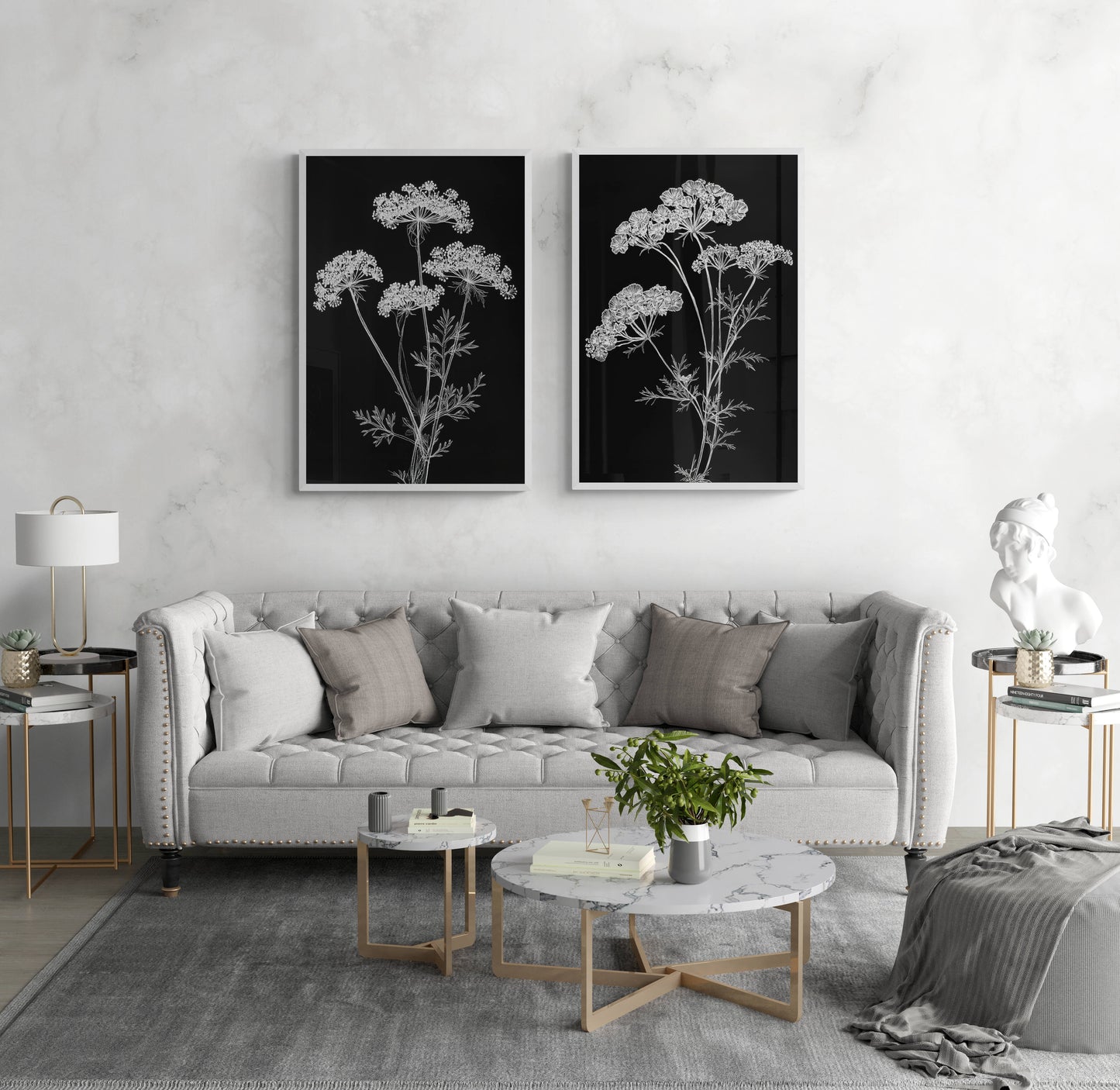 Botanical wall art - framed and unframed canvas options
