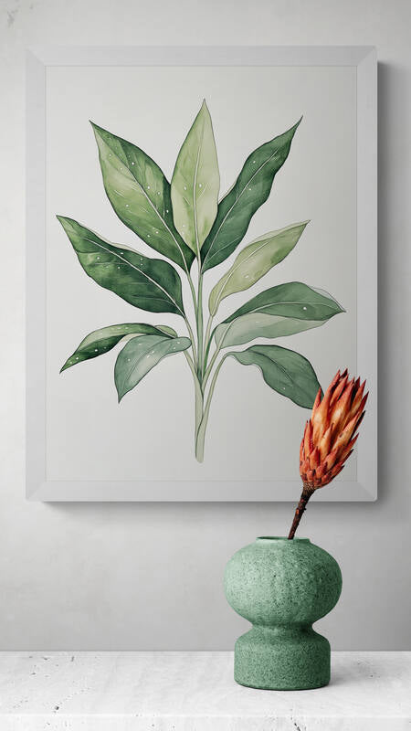 Botanical wall art - framed and unframed canvas options