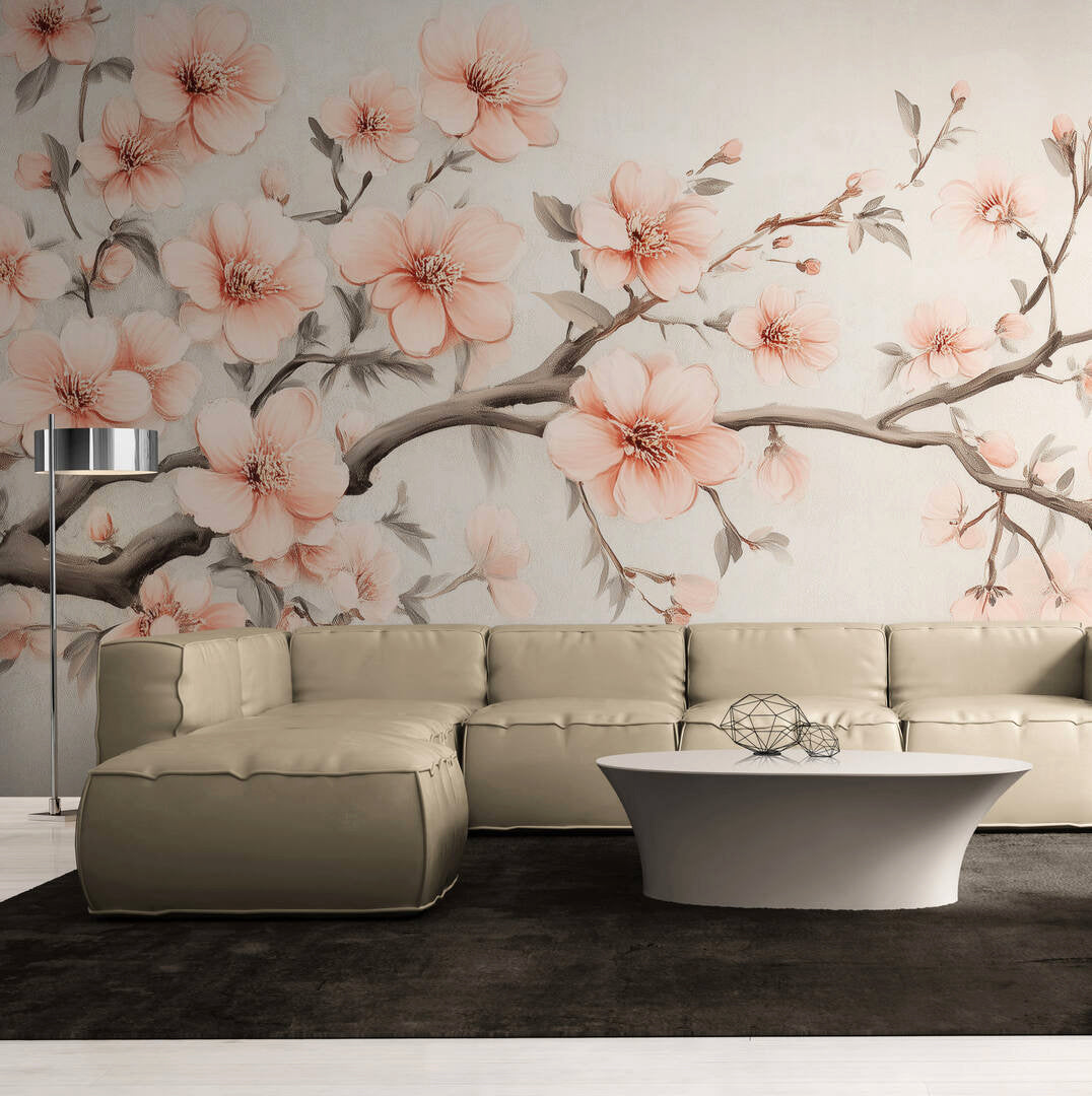 Floral Wall Mural - Chinoiserie-5