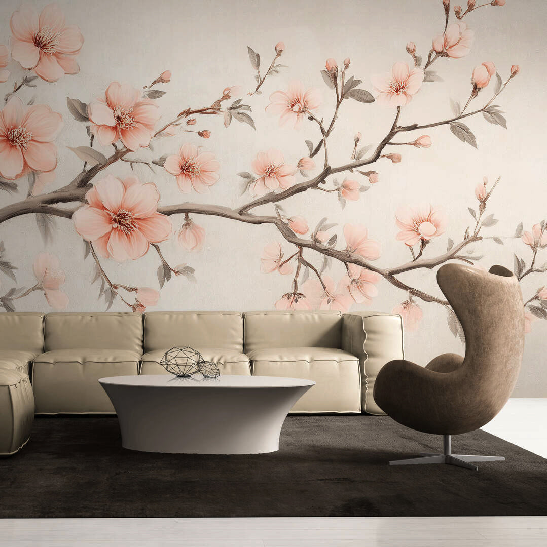 Floral Wall Mural - Chinoiserie-5