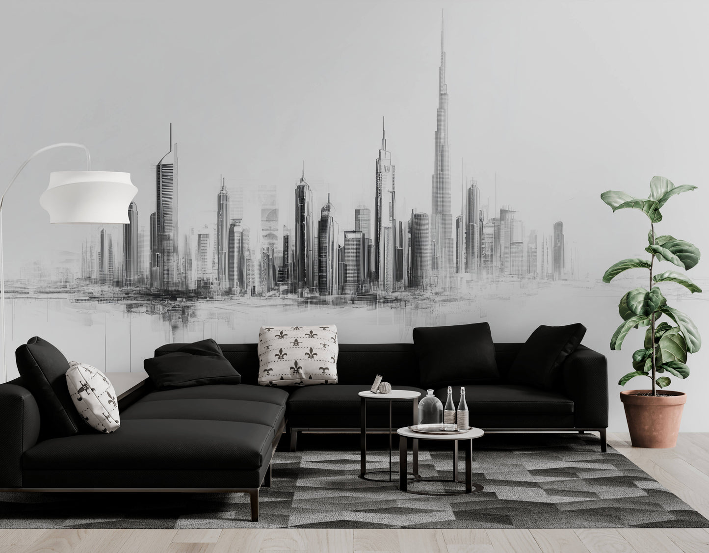 Cityscape Wallpaper - Peel and Stick Polyester