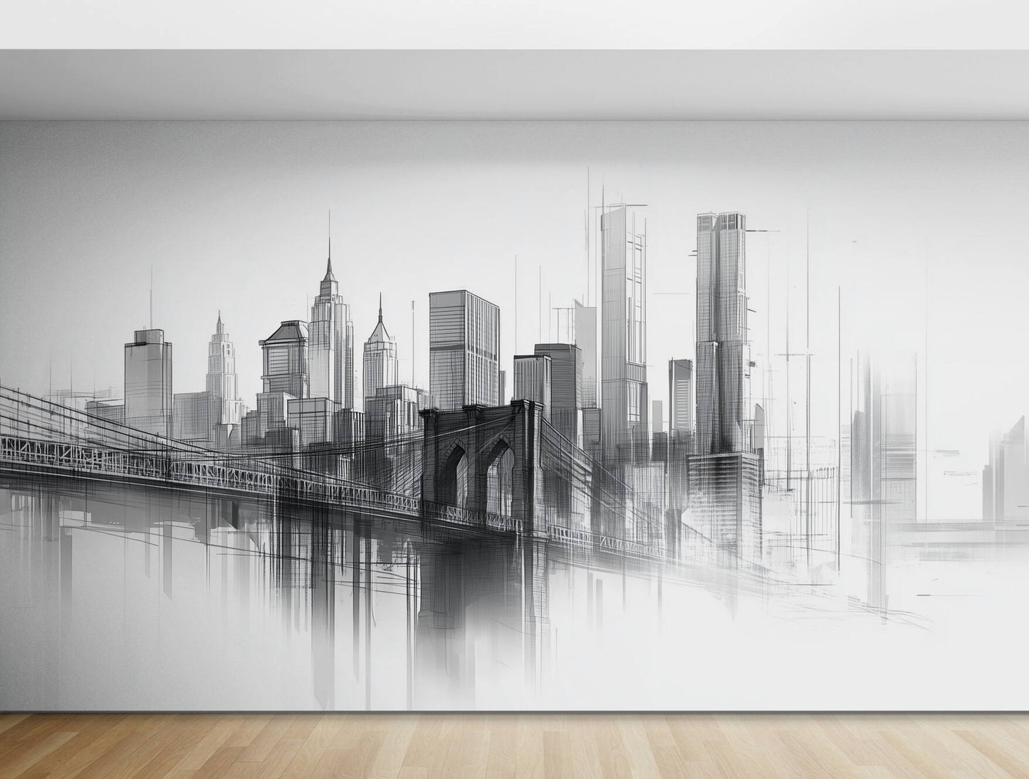 Cityscape Wallpaper - Peel and Stick Polyester