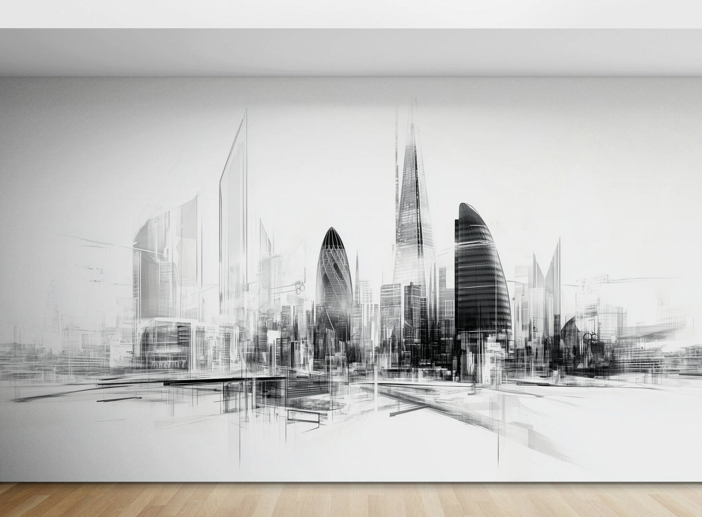 Cityscape Wallpaper - Peel and Stick Polyester