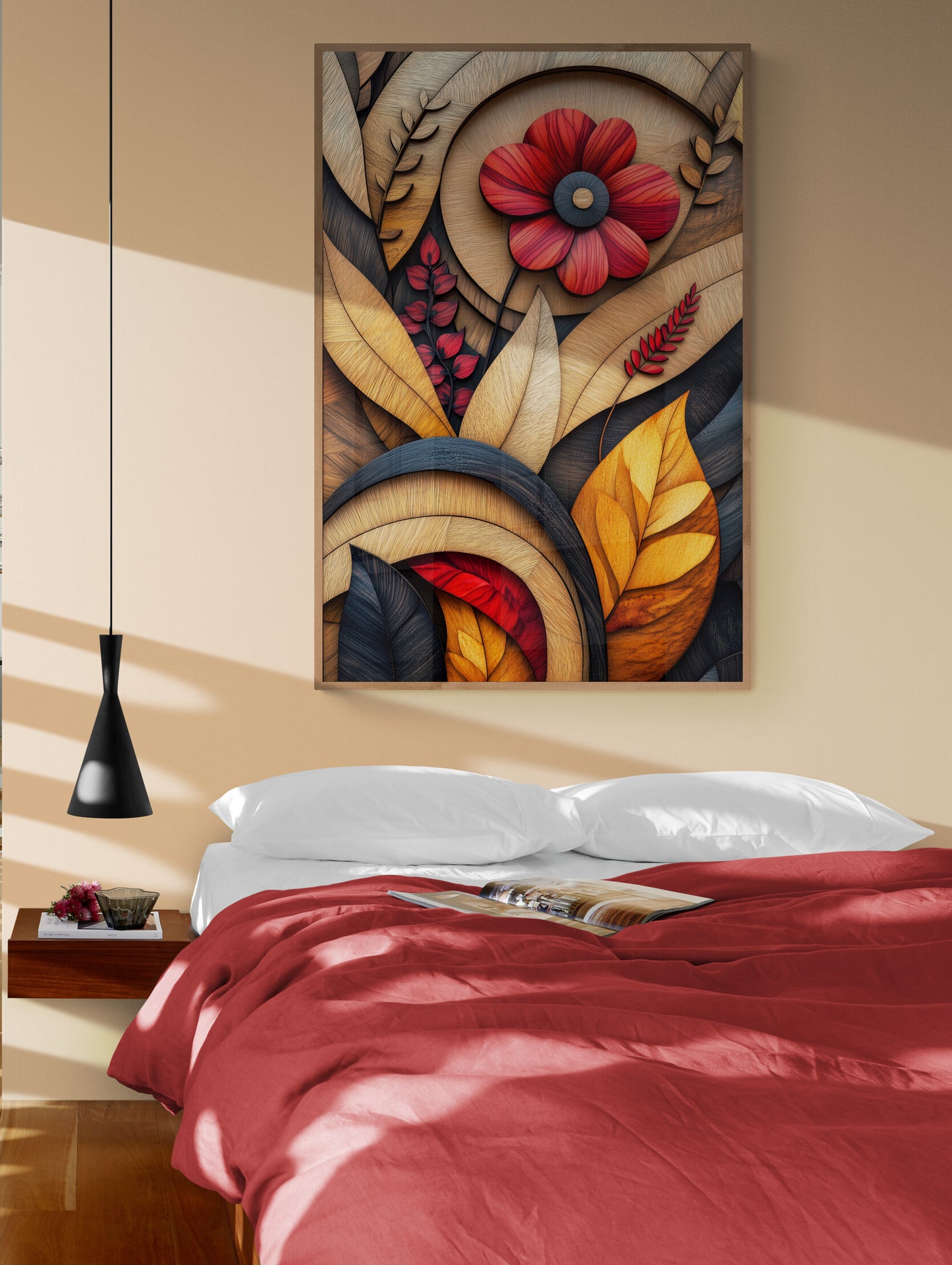 Floral canvas wall art - framed and unframed canvas