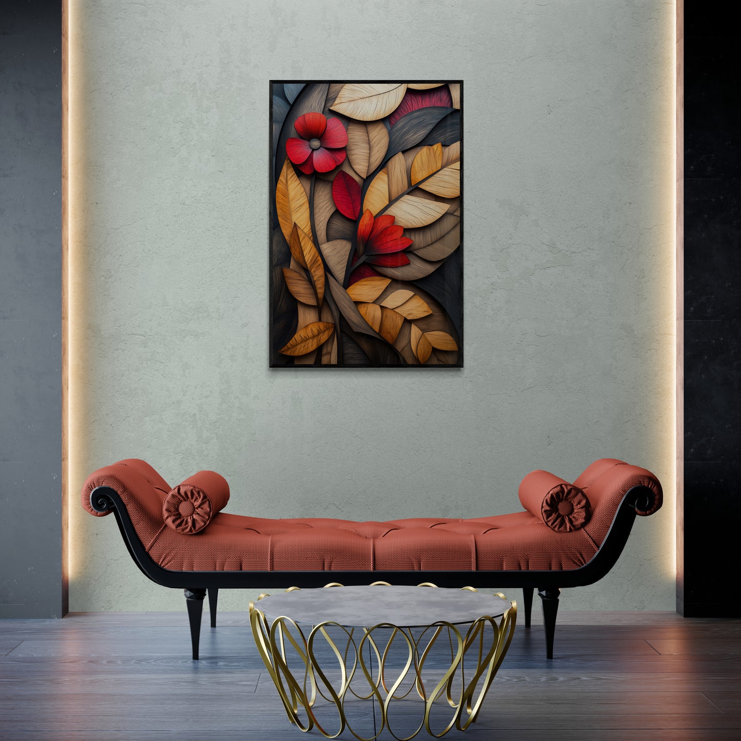 Floral canvas wall art - framed and unframed canvas