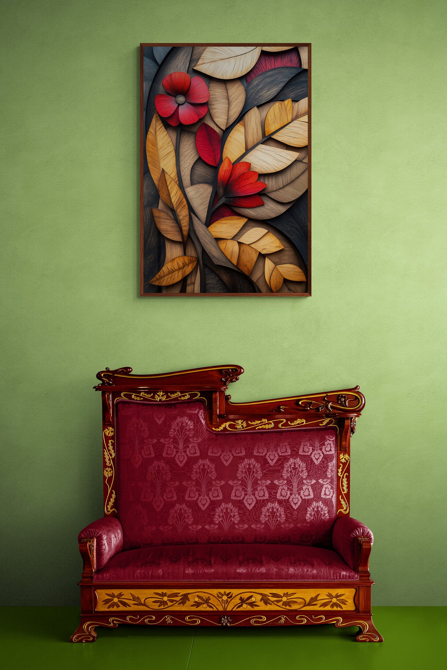 Floral canvas wall art - framed and unframed canvas