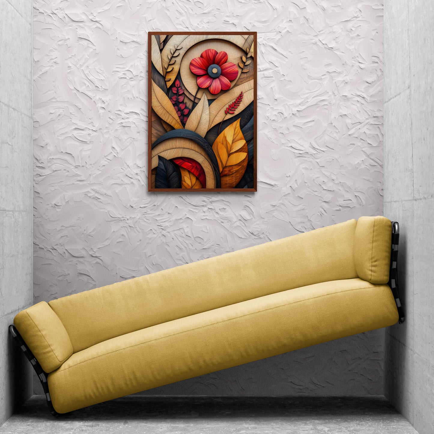 Floral canvas wall art - framed and unframed canvas