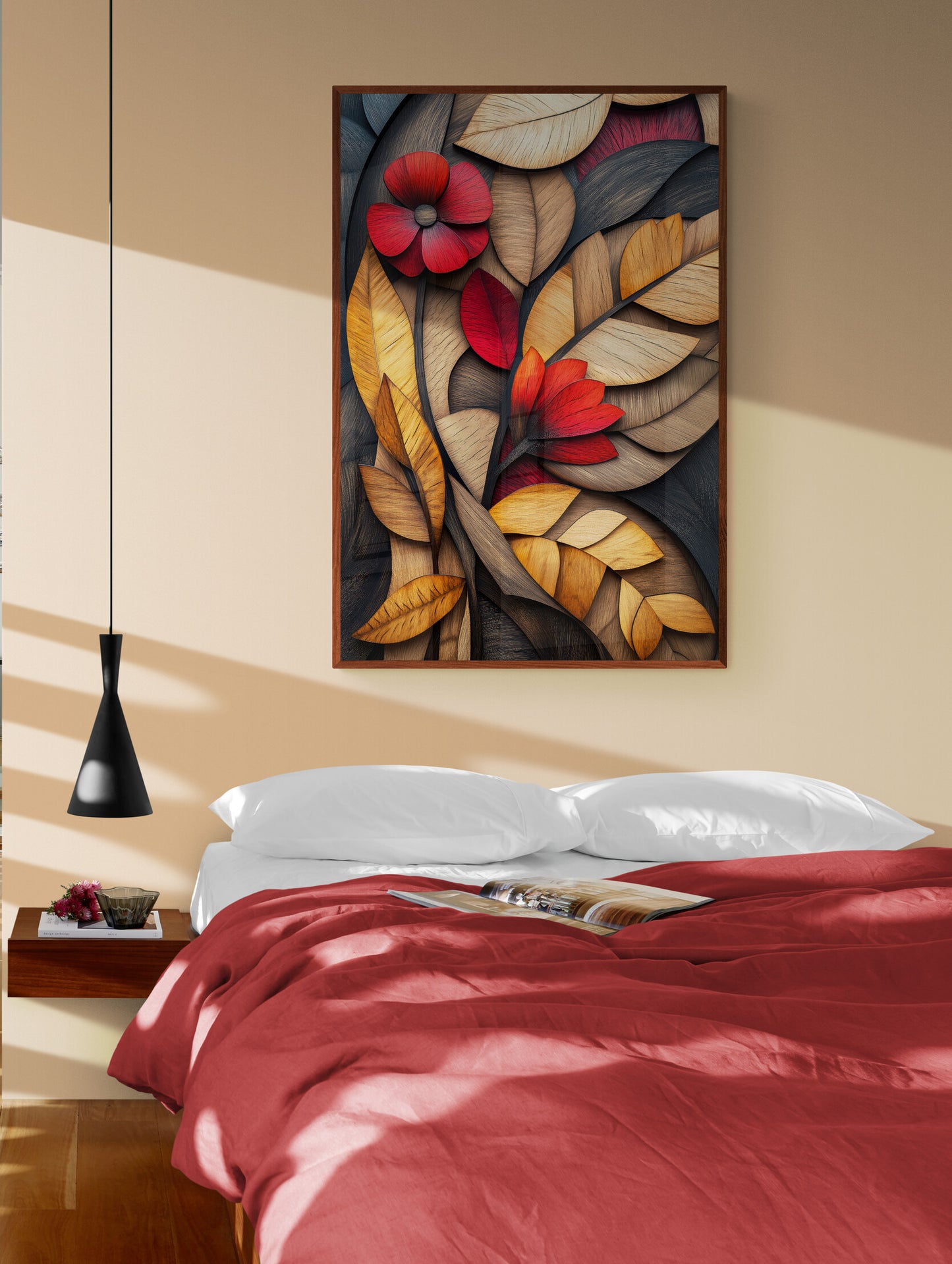 Floral canvas wall art - framed and unframed canvas