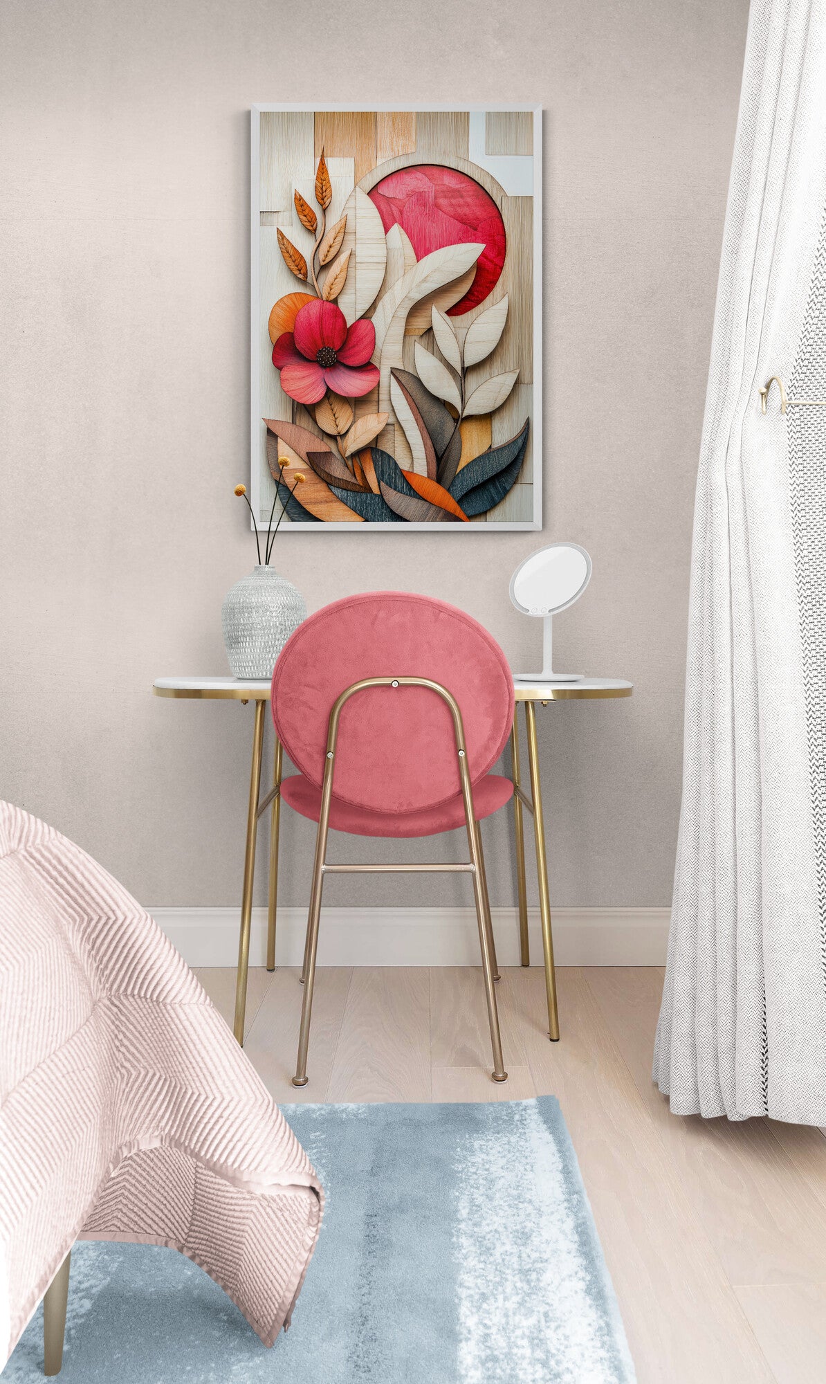 Floral canvas wall art - framed and unframed canvas