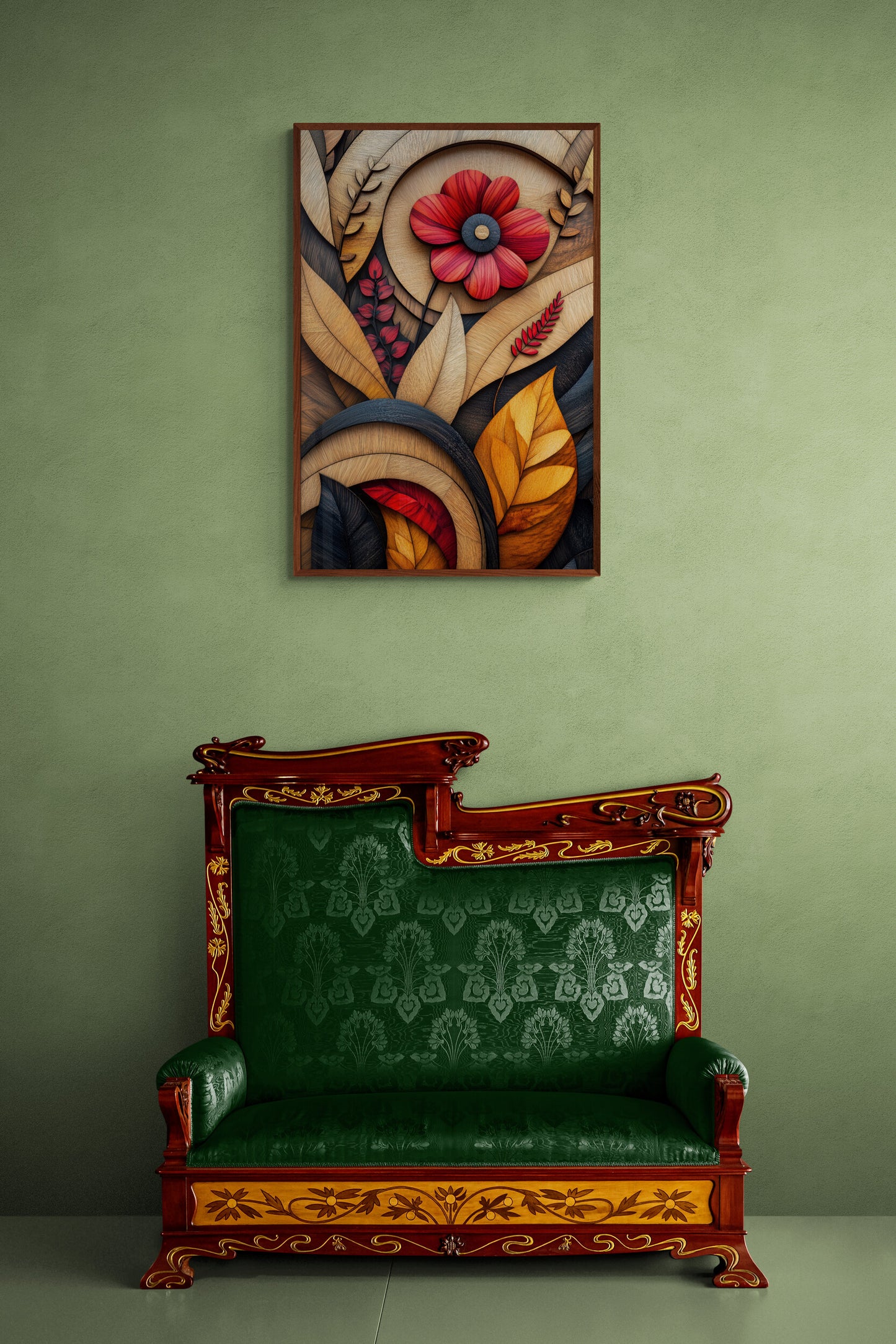 Floral canvas wall art - framed and unframed canvas
