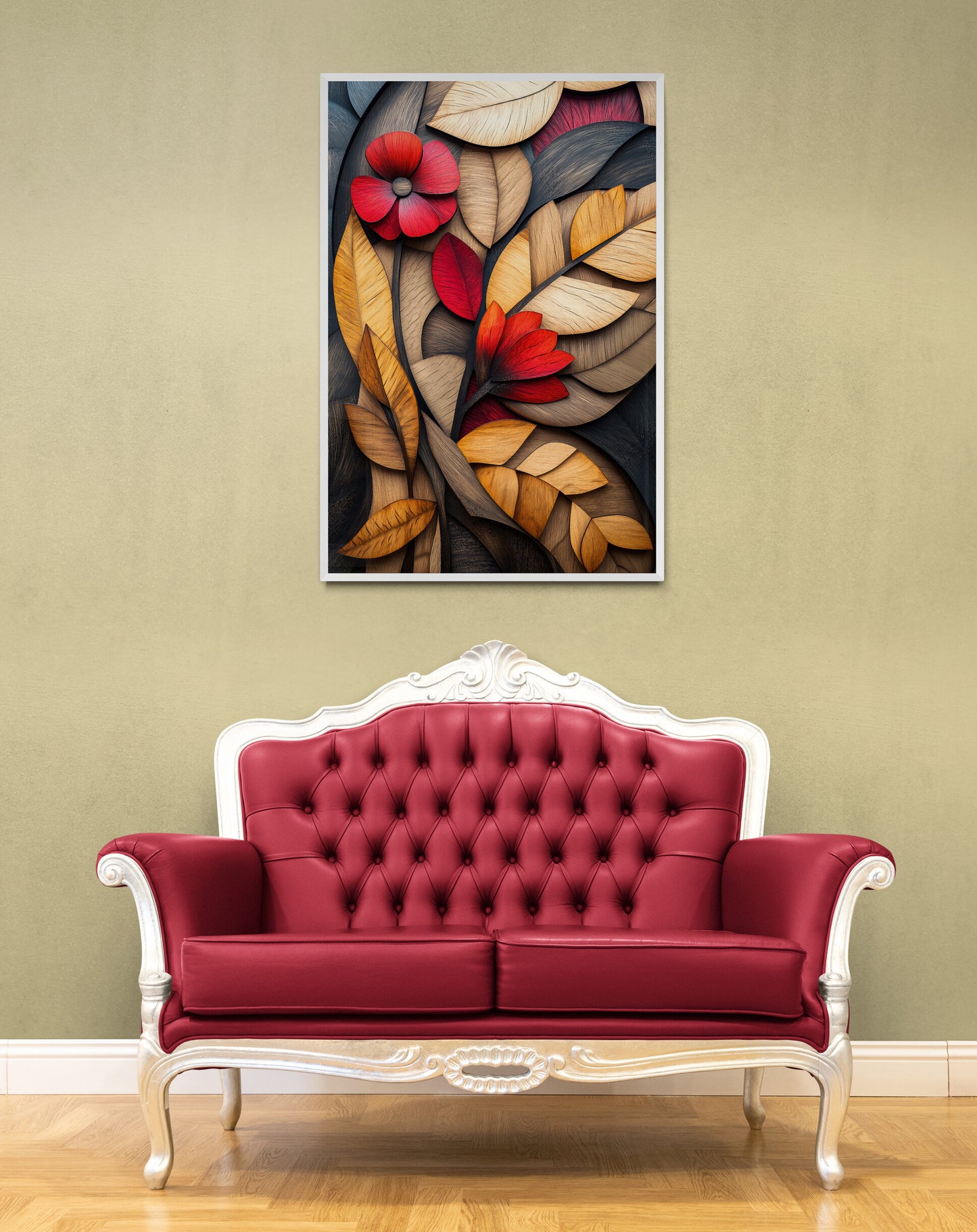 Floral canvas wall art - framed and unframed canvas