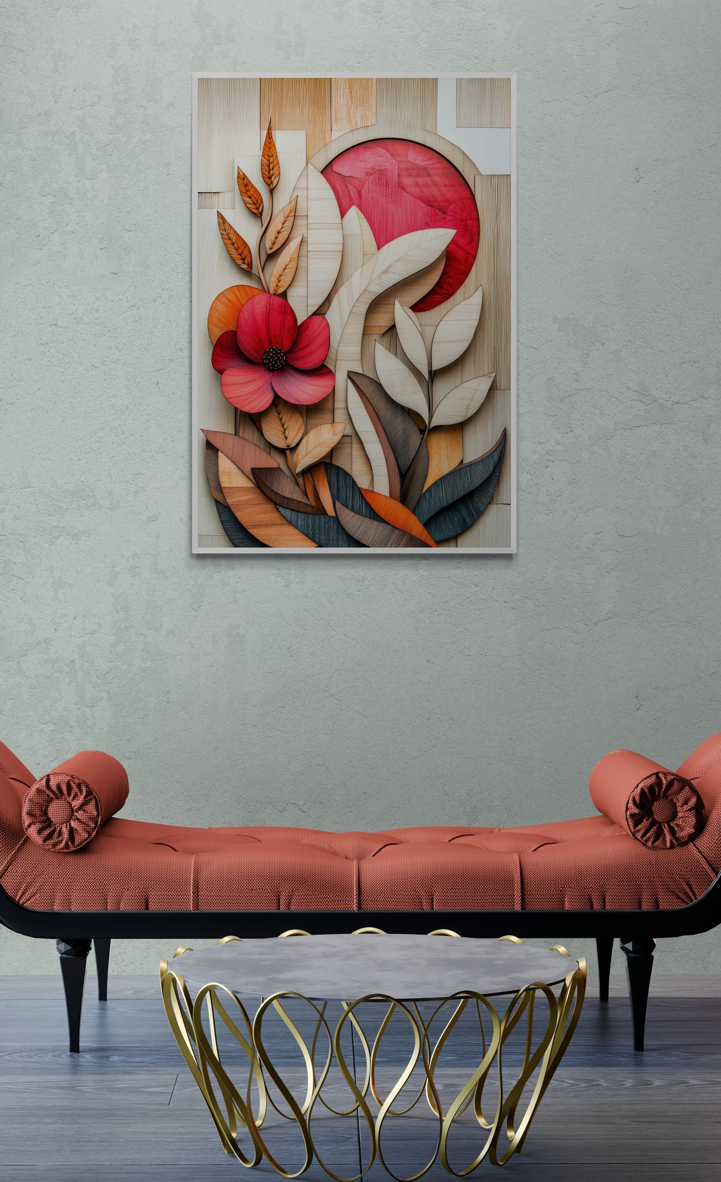 Floral canvas wall art - framed and unframed canvas