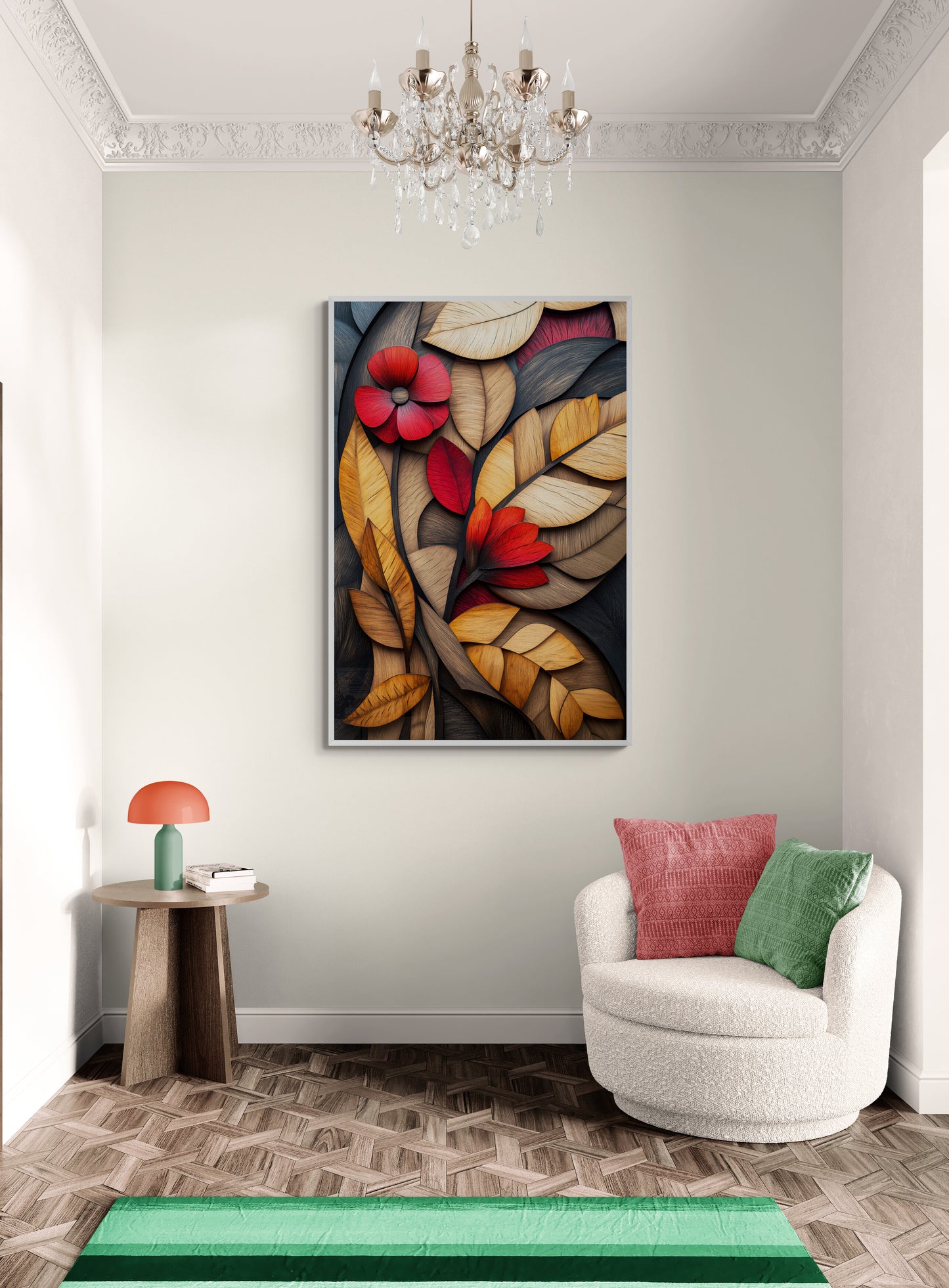 Floral canvas wall art - framed and unframed canvas