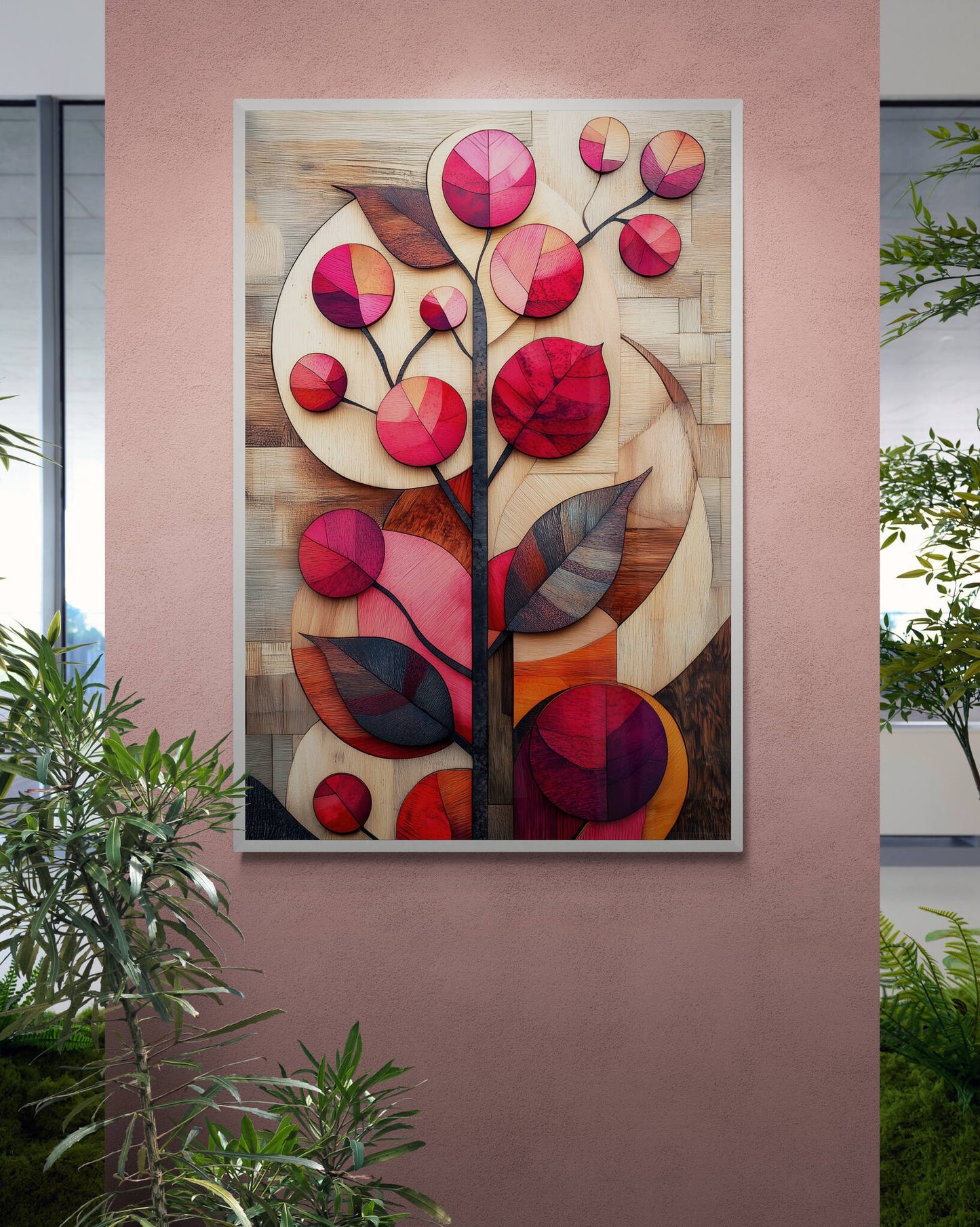 Floral canvas wall art - framed and unframed canvas
