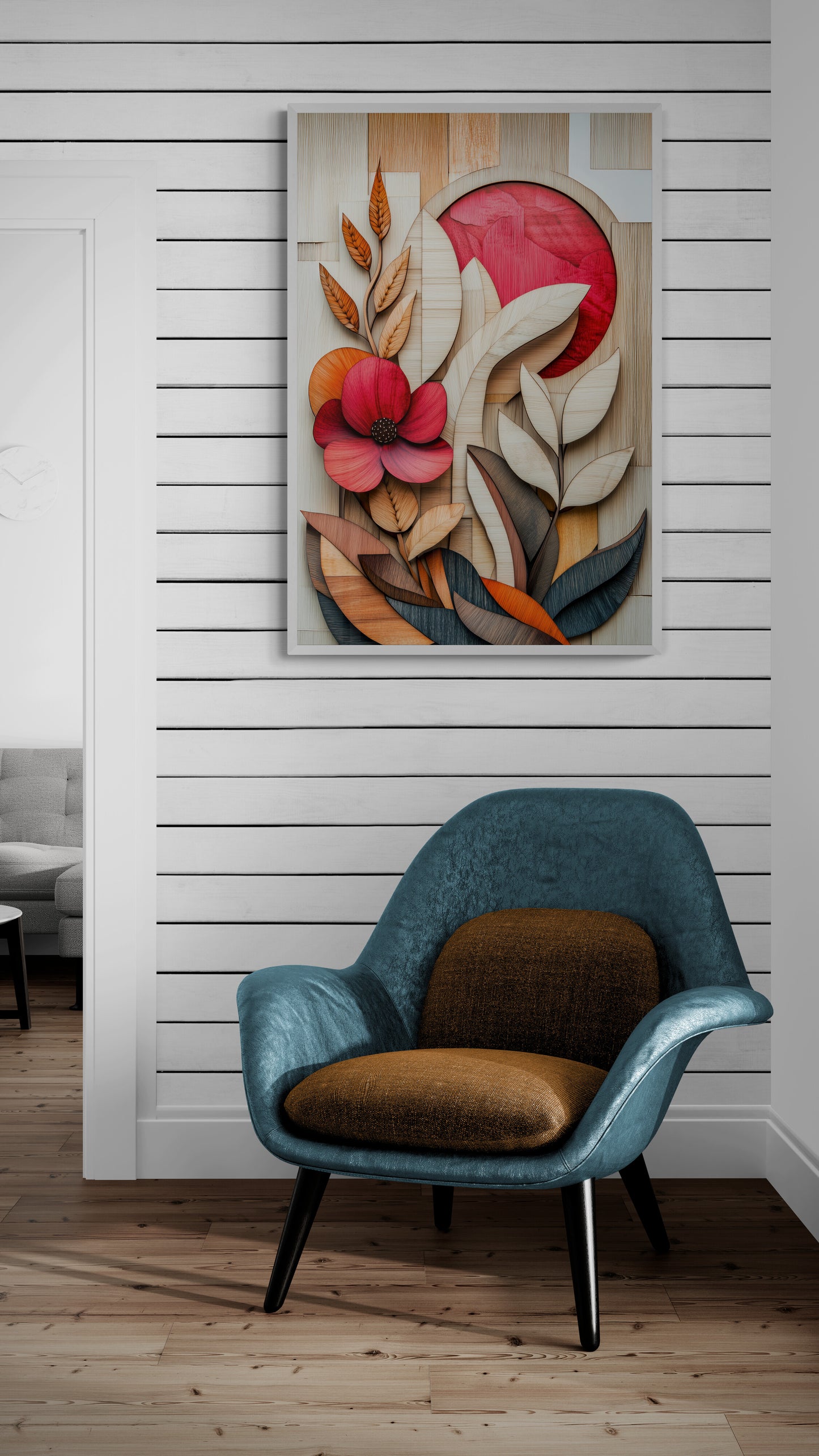 Floral canvas wall art - framed and unframed canvas