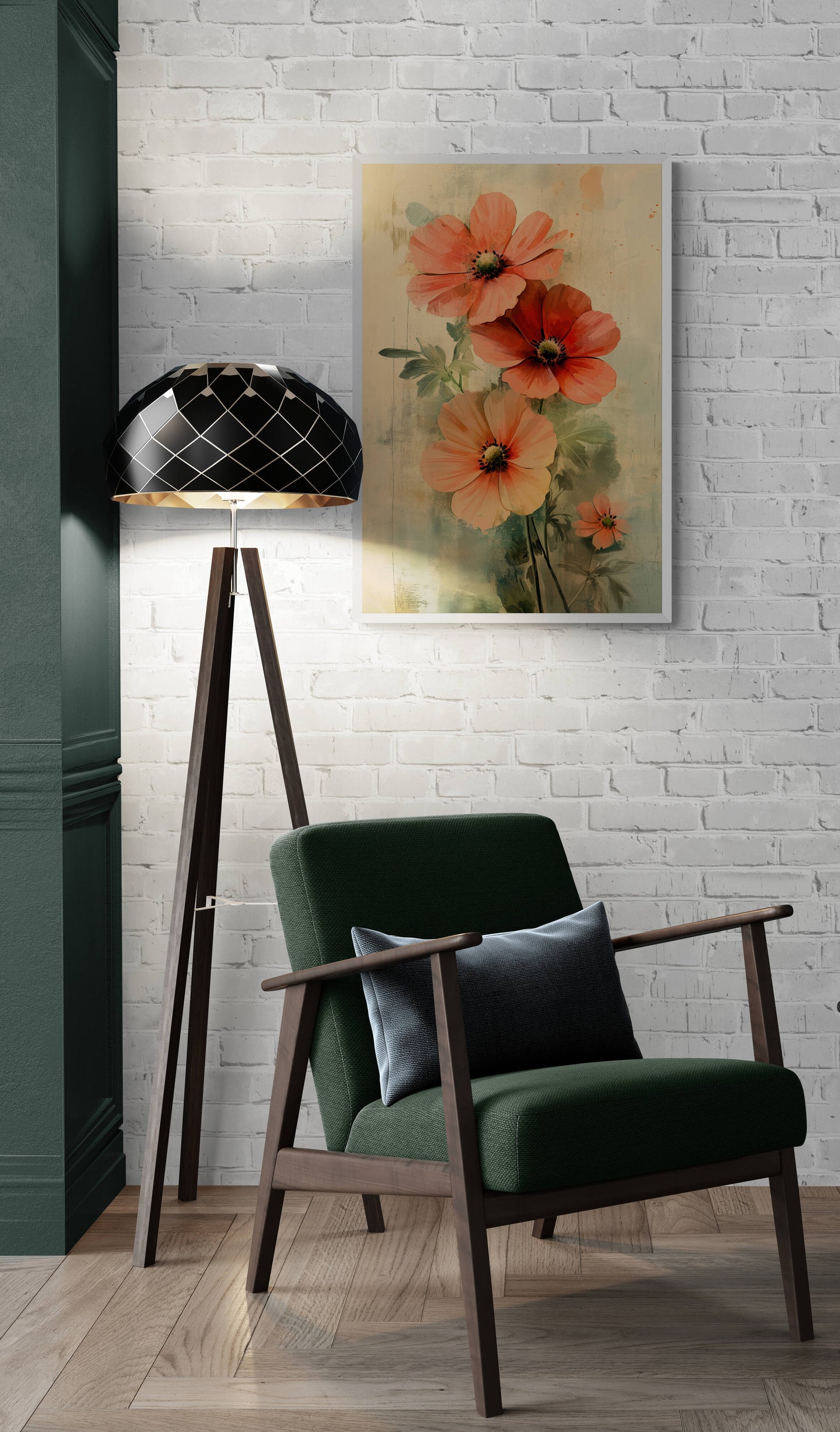 Floral canvas wall art - framed and unframed canvas