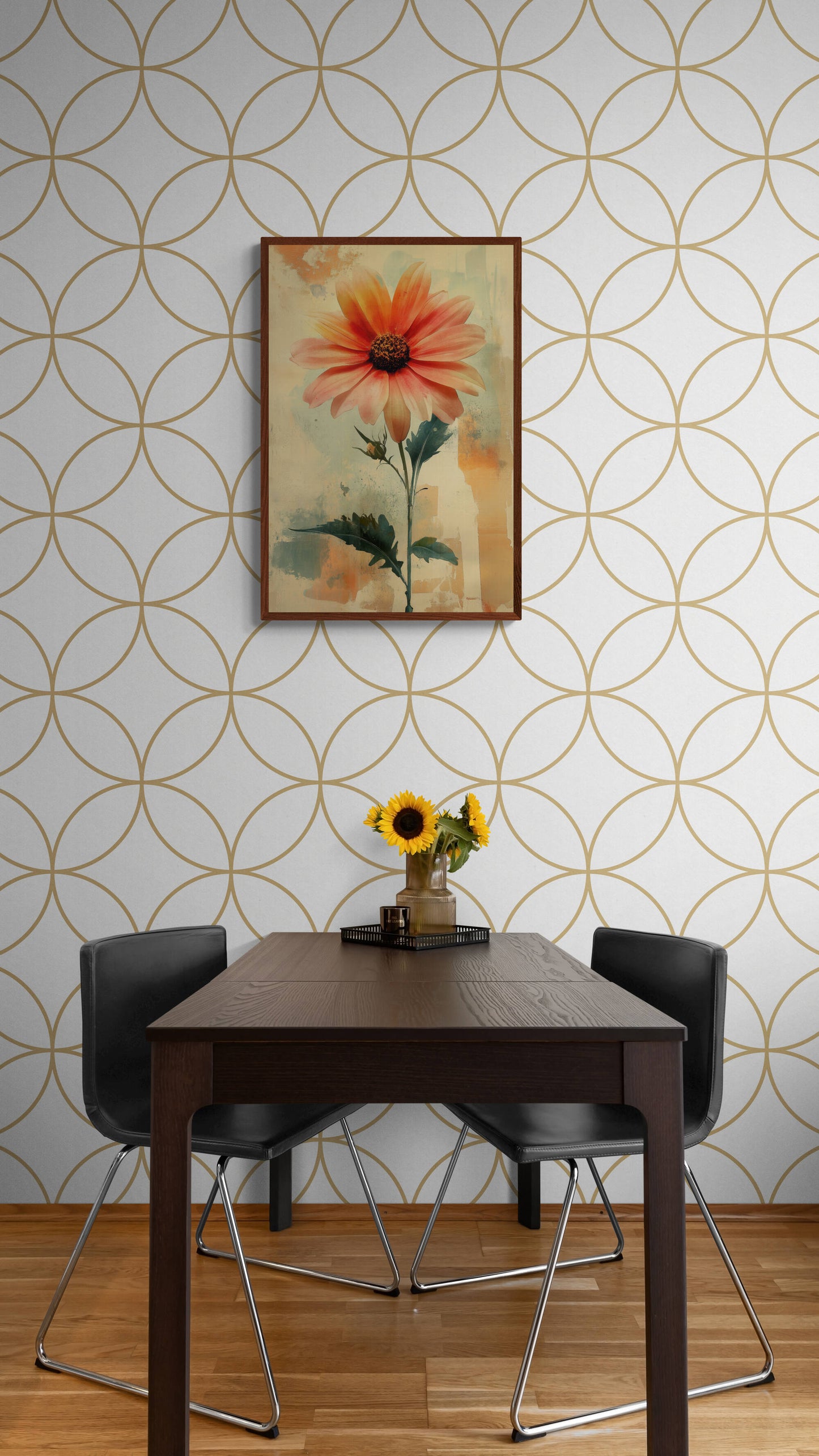 Floral canvas wall art - framed and unframed canvas