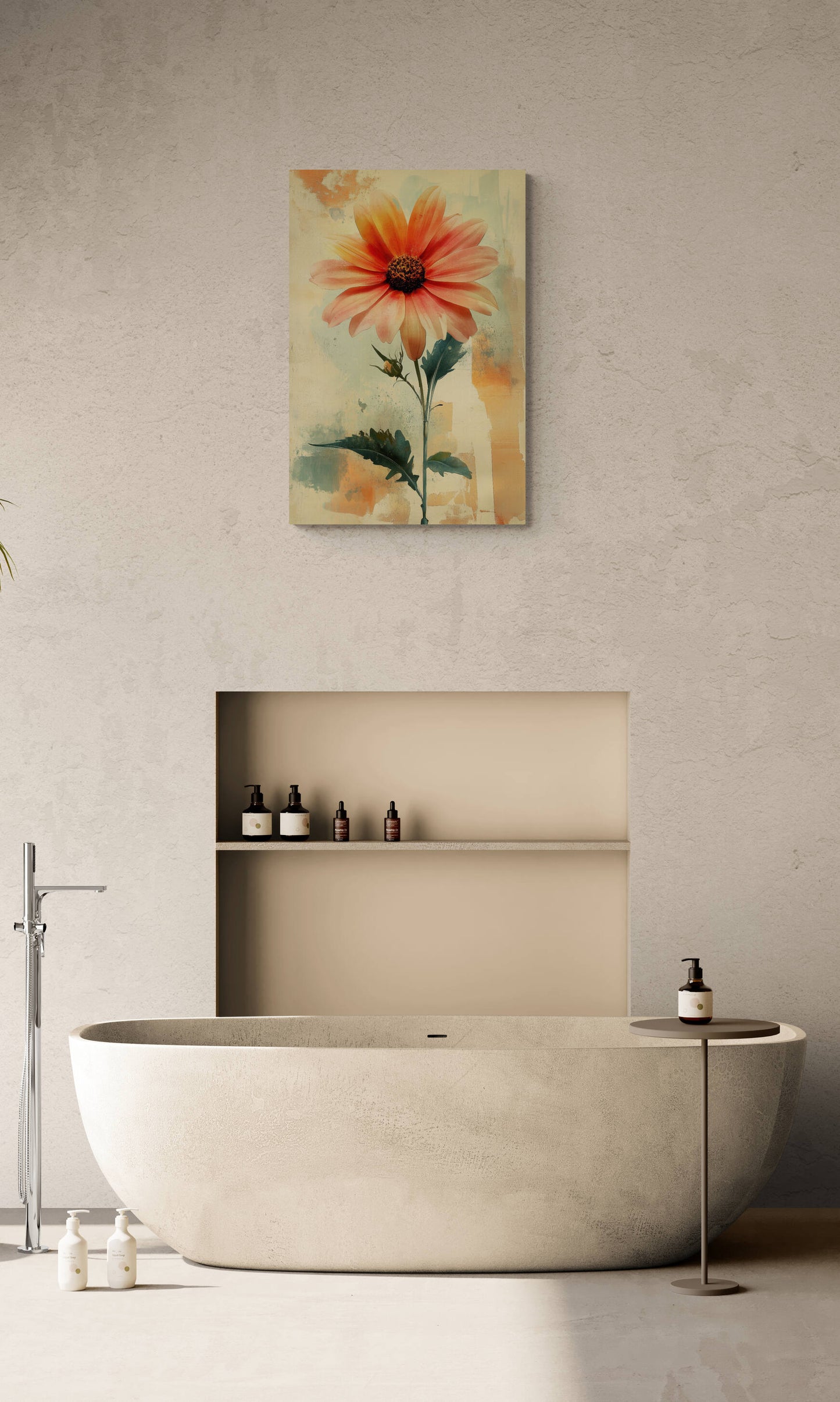 Floral canvas wall art - framed and unframed canvas