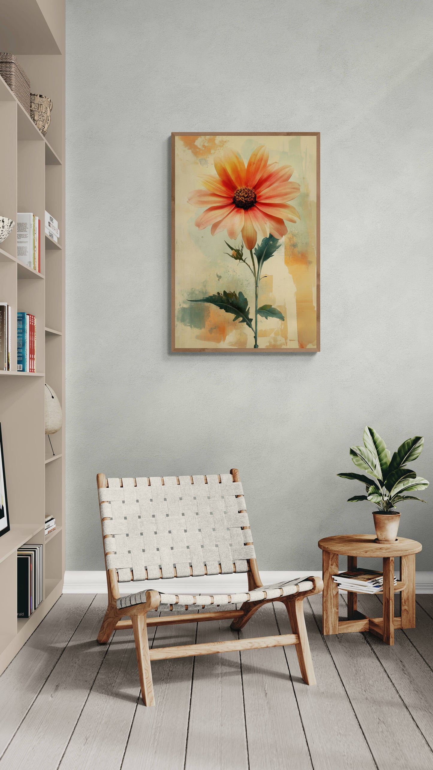 Floral canvas wall art - framed and unframed canvas