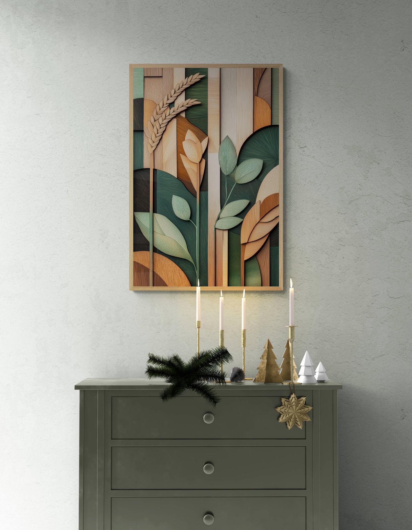 Floral abstract wall art - framed and unframed canvas