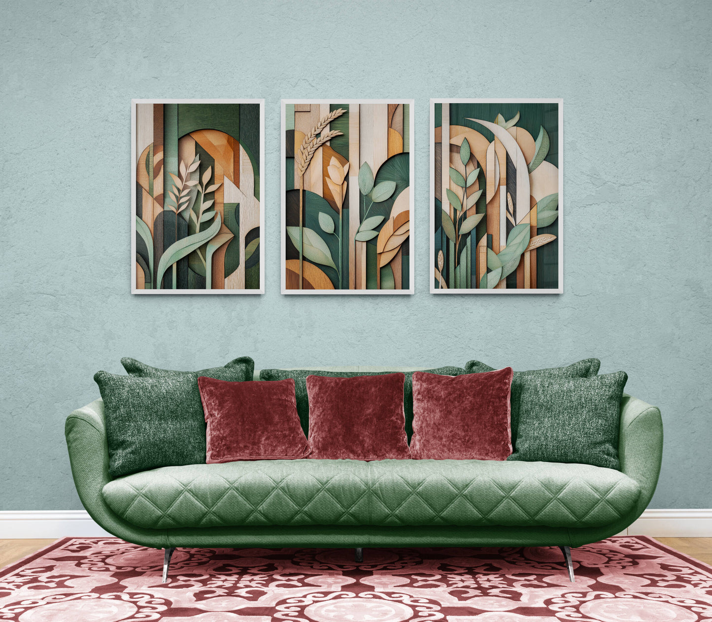 Floral abstract wall art - framed and unframed canvas