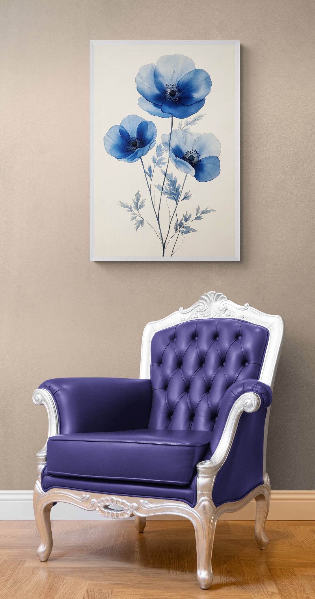 Floral canvas wall art - framed and unframed canvas