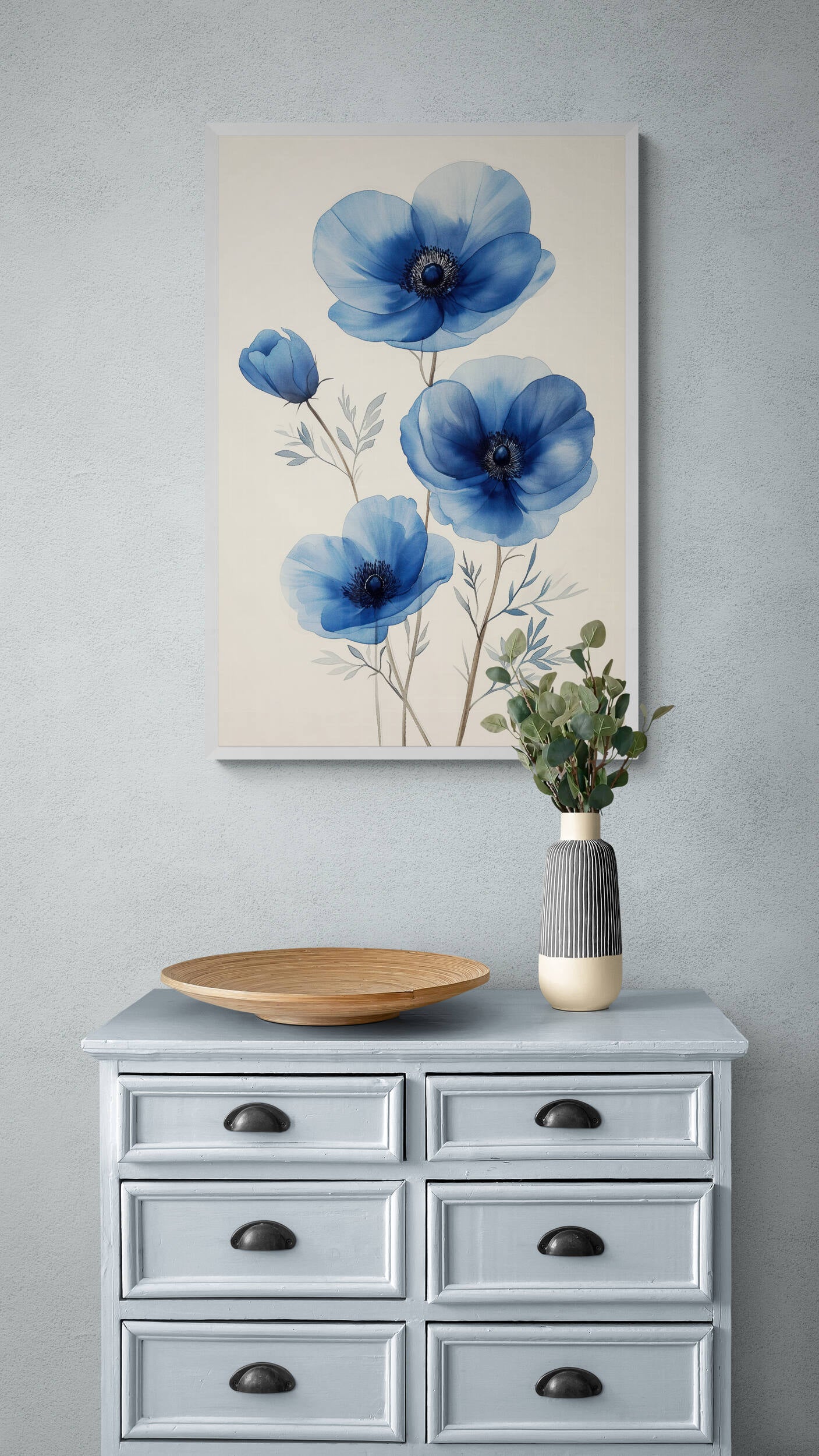 Floral canvas wall art - framed and unframed canvas