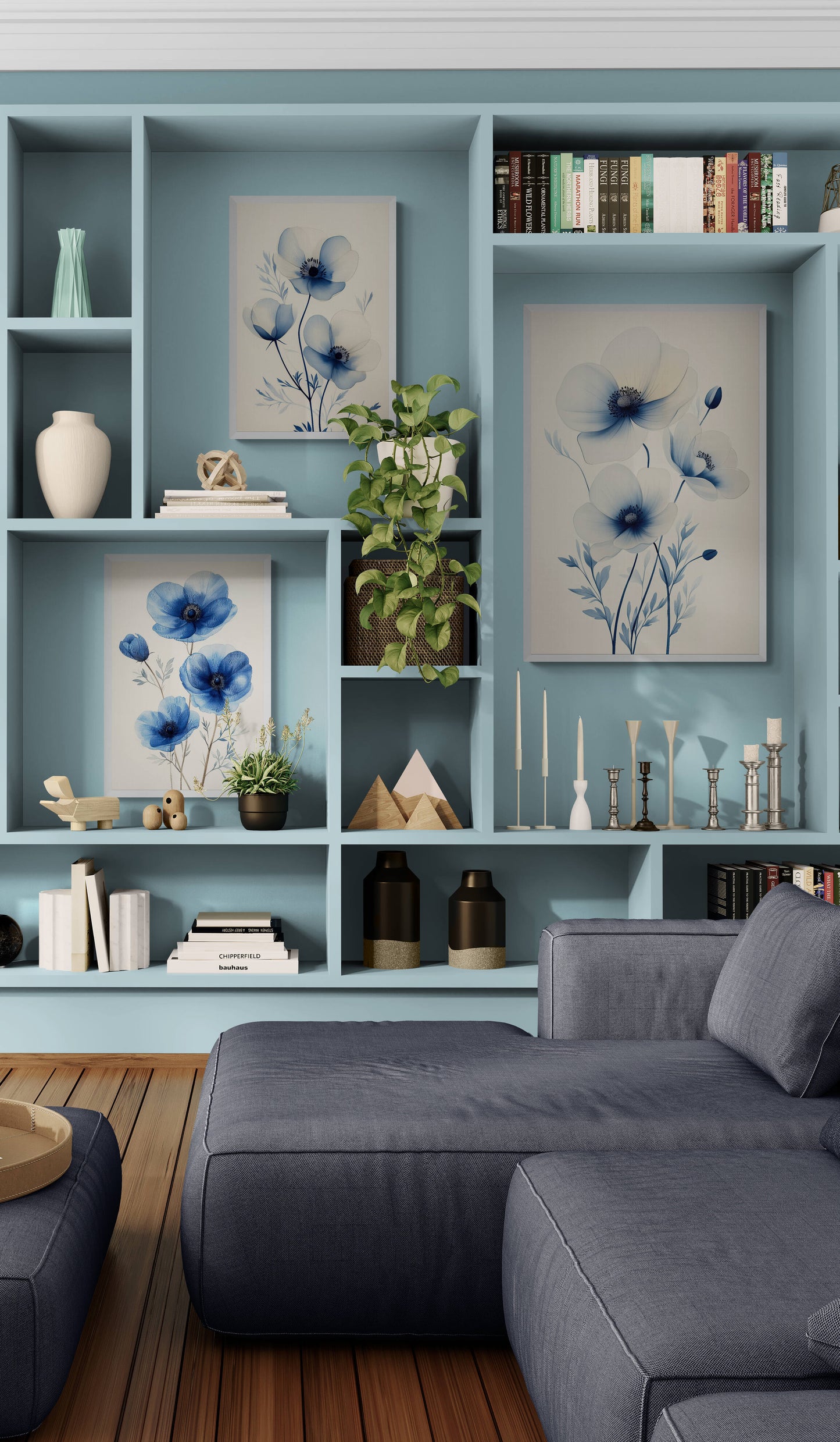 Floral canvas wall art - framed and unframed canvas