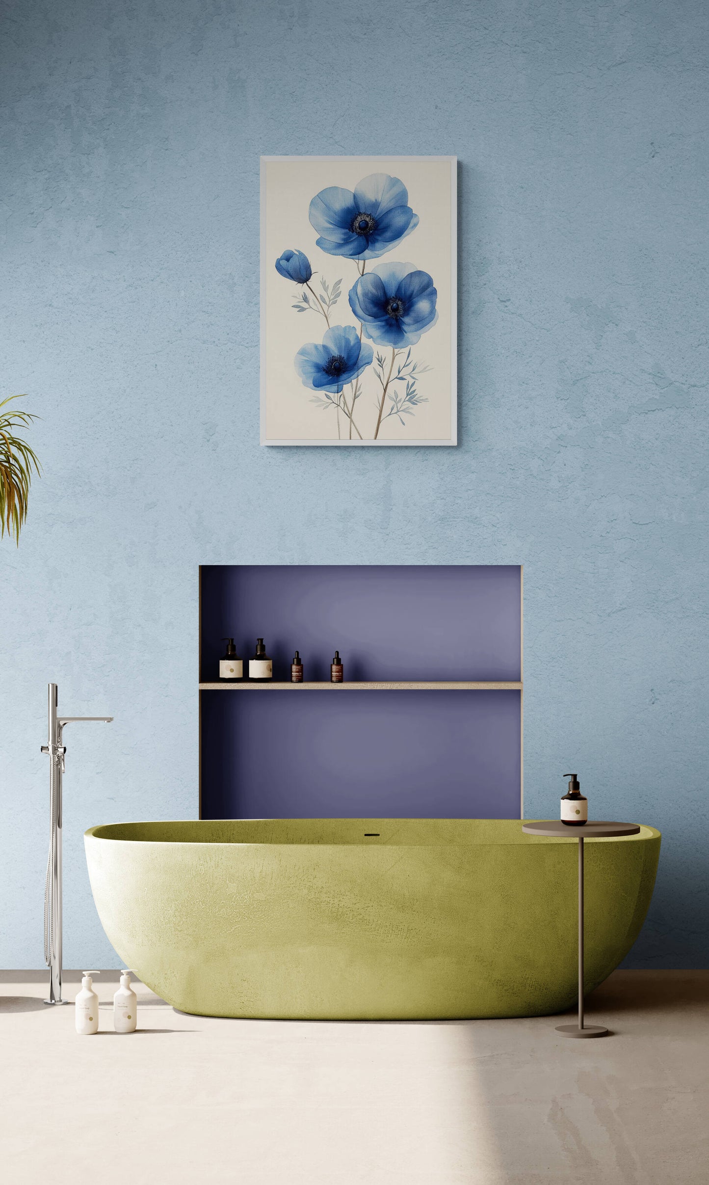 Floral canvas wall art - framed and unframed canvas