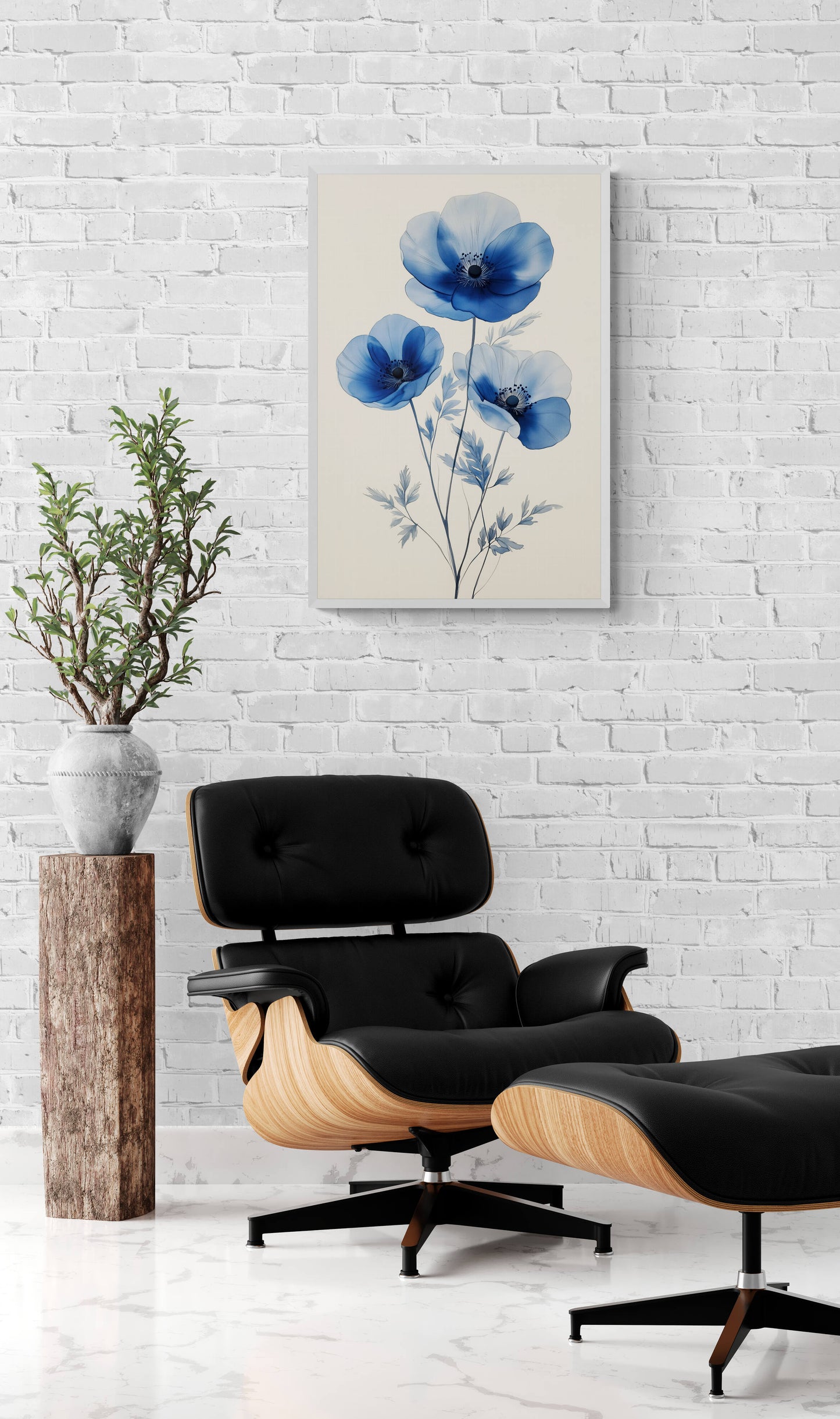 Floral canvas wall art - framed and unframed canvas