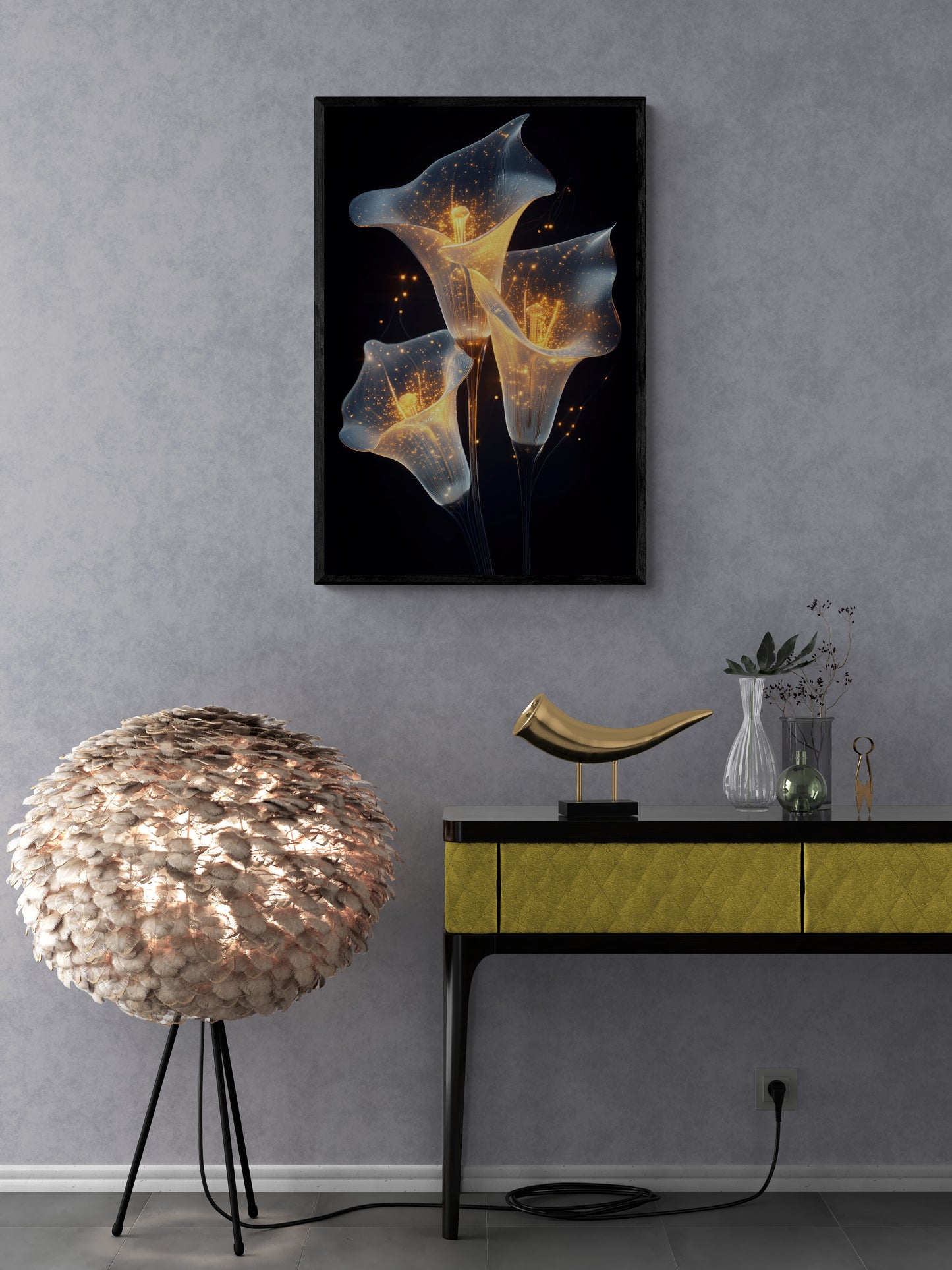 Floral canvas wall art - framed and unframed canvas