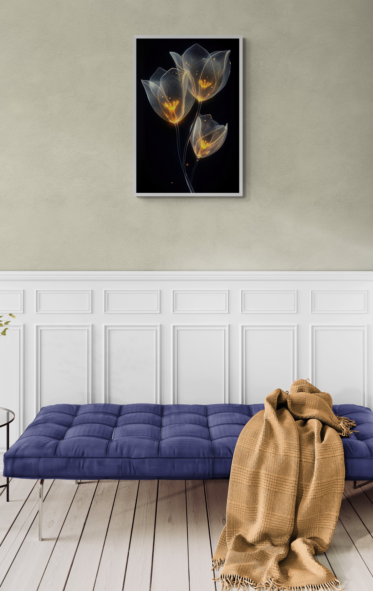 Floral canvas wall art - framed and unframed canvas