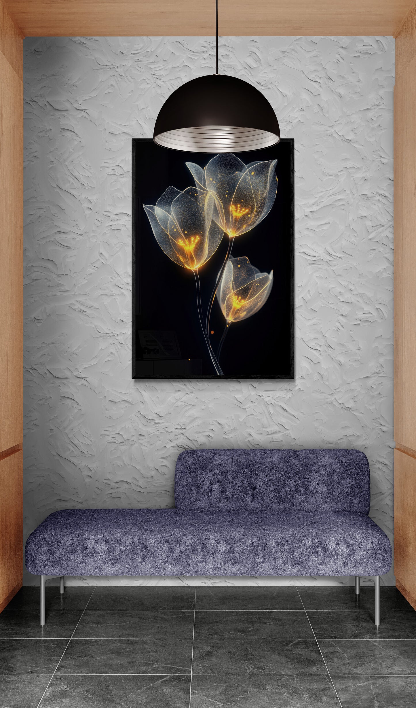 Floral canvas wall art - framed and unframed canvas